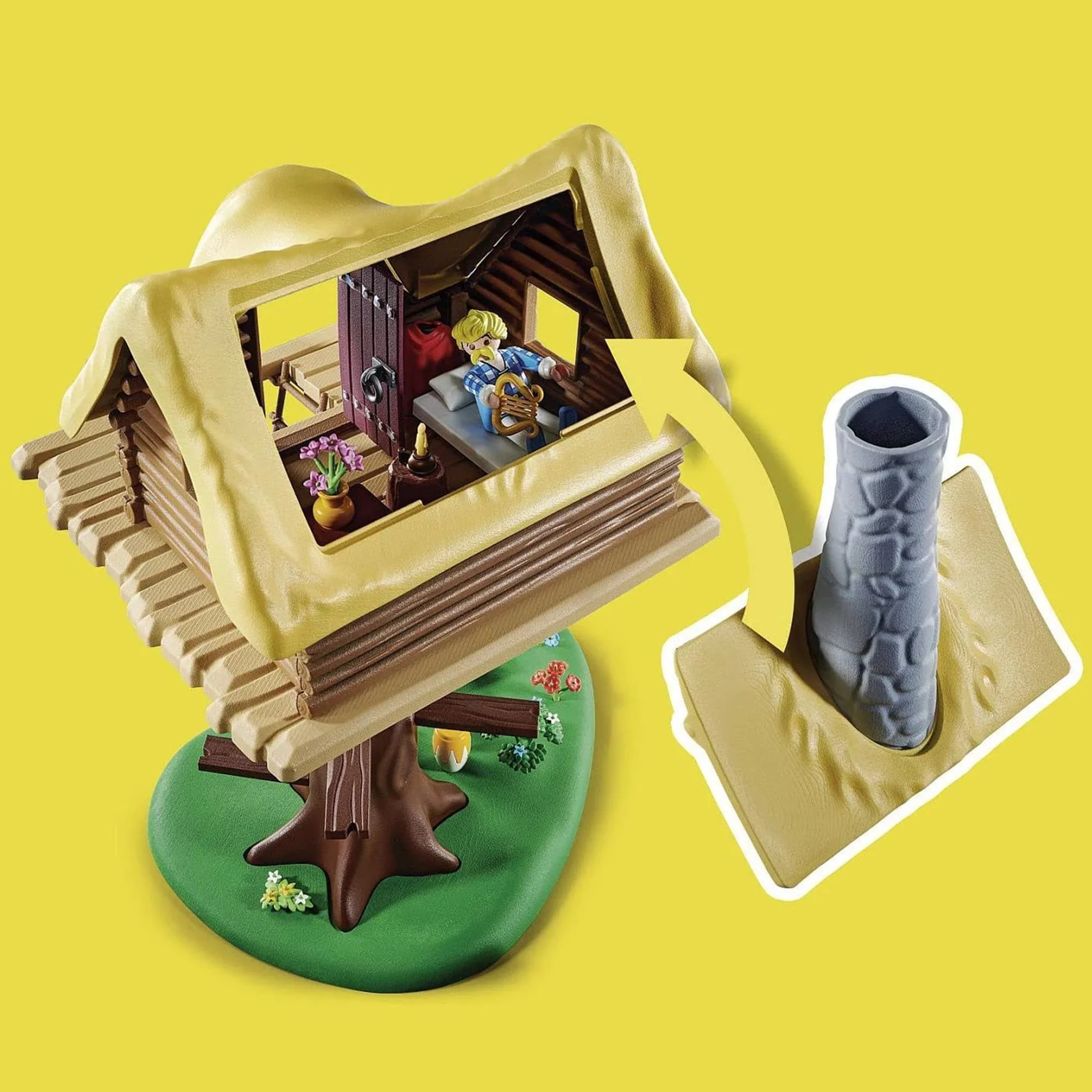 Playmobil 71016 Asterix: Cacofonix With Treehouse Building Set - Image 4