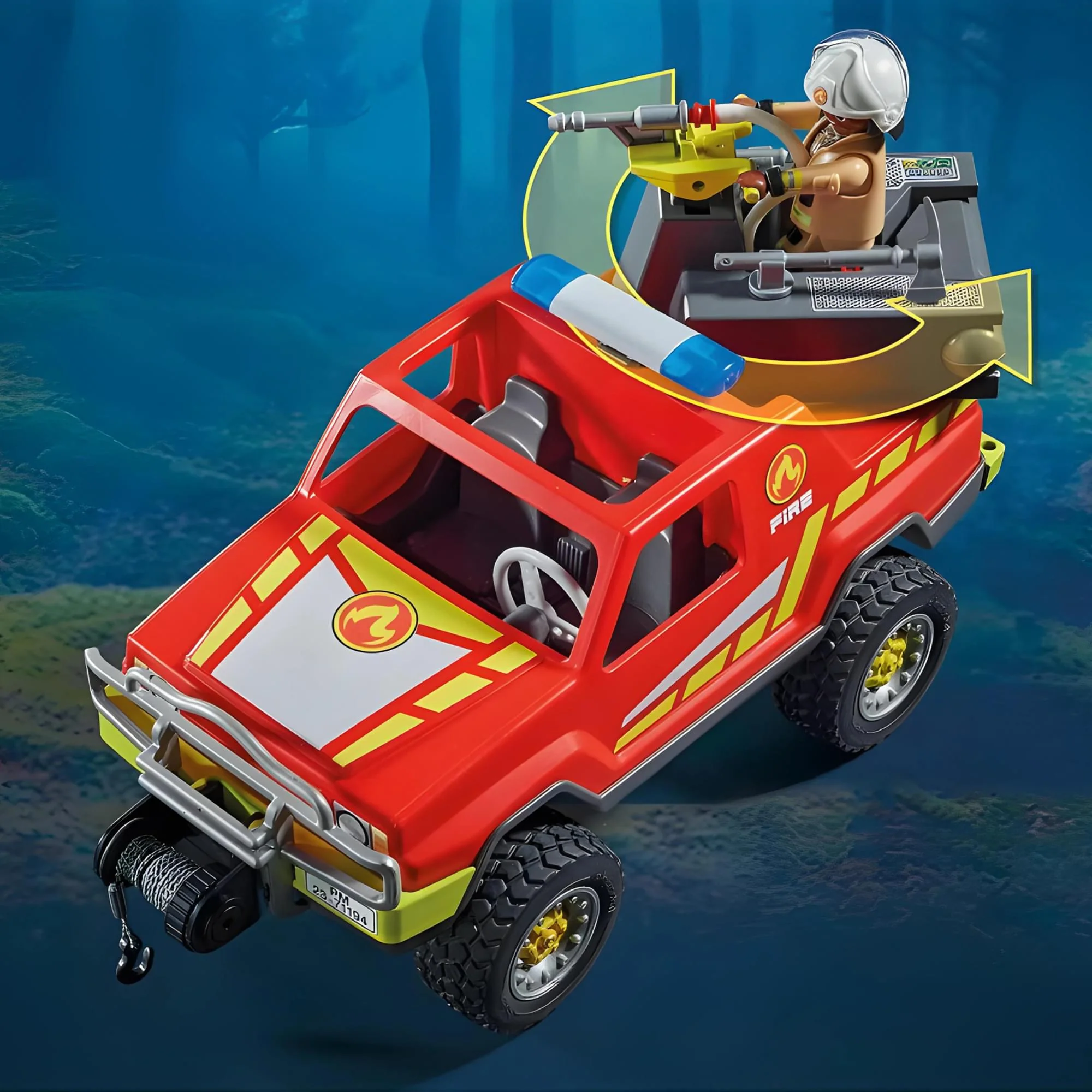 Playmobil 71194 Fire Rescue Truck Building Set - Image 4