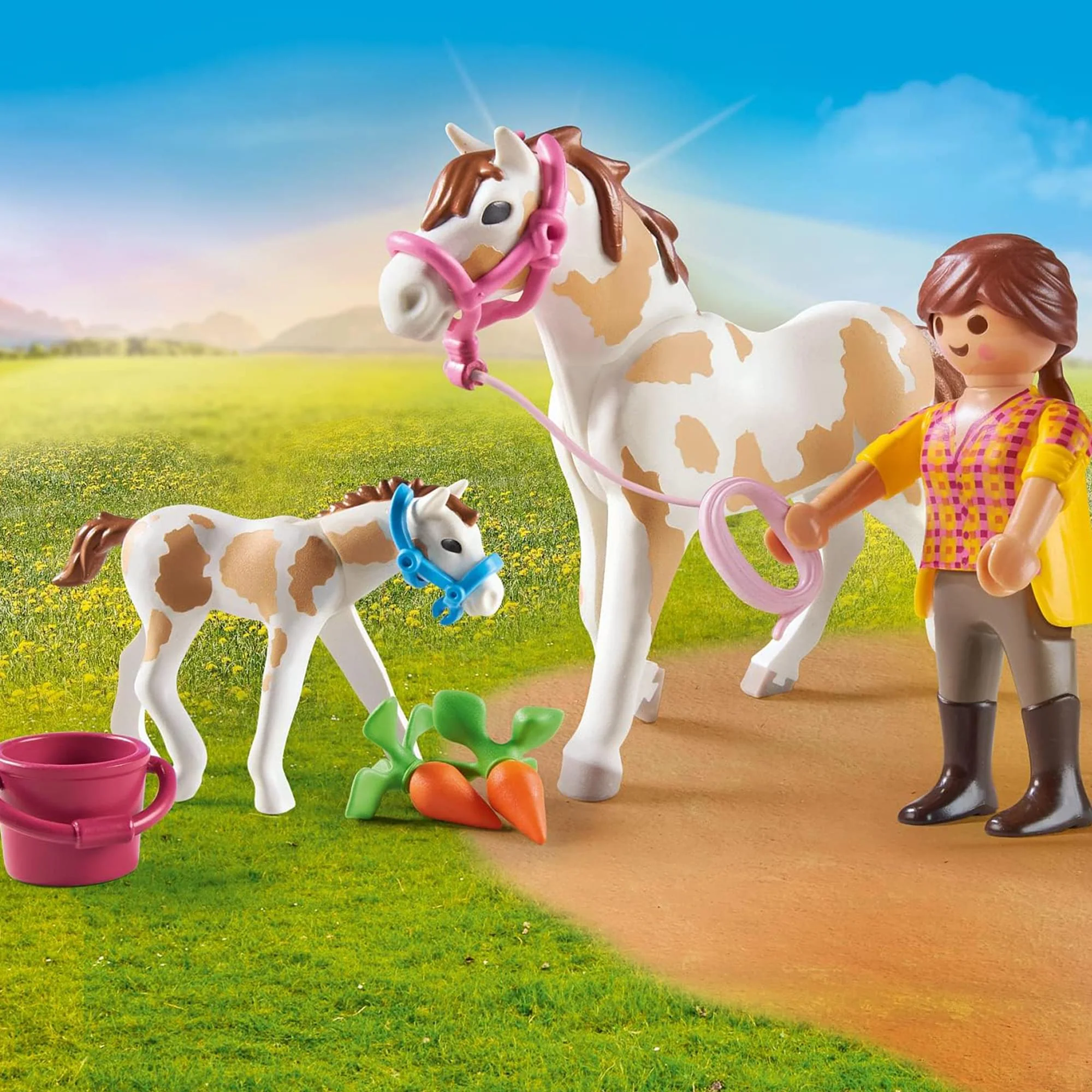Playmobil 71243 Country Horse with Foal Building Set - Image 3