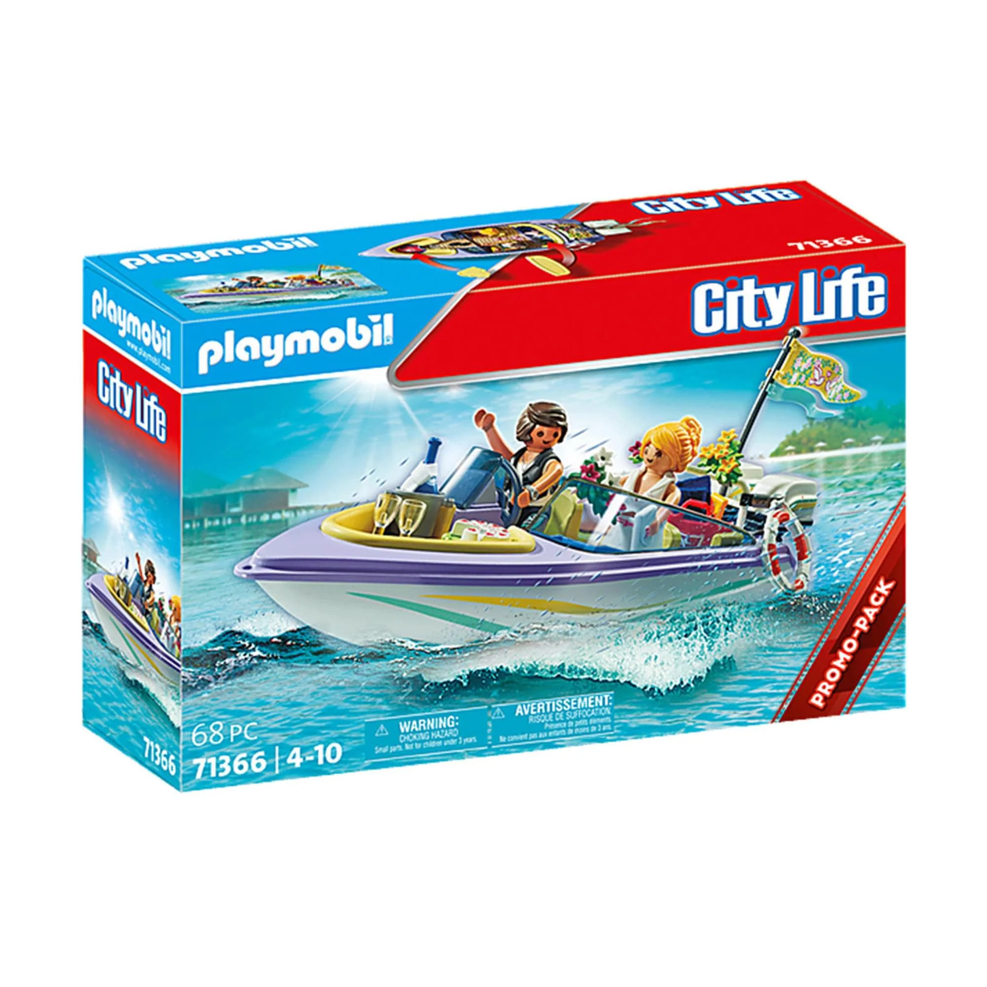 Playmobil 71366 Honeymoon Speedboat Trip 68 Piece Building Set - Image 2