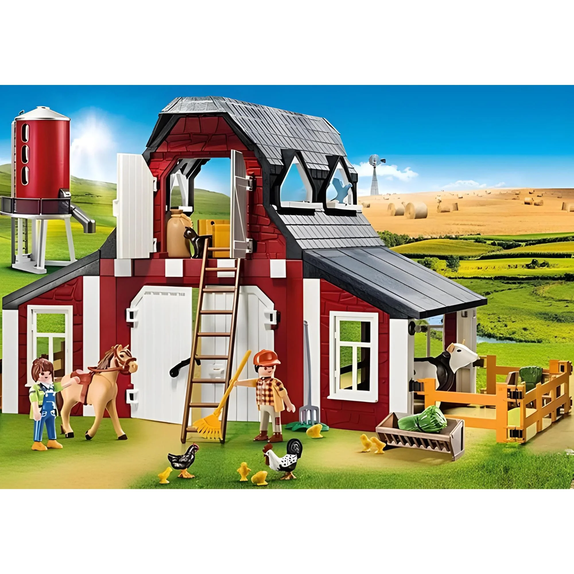 Playmobil 9315 Barn with Silo Building Set - Image 5