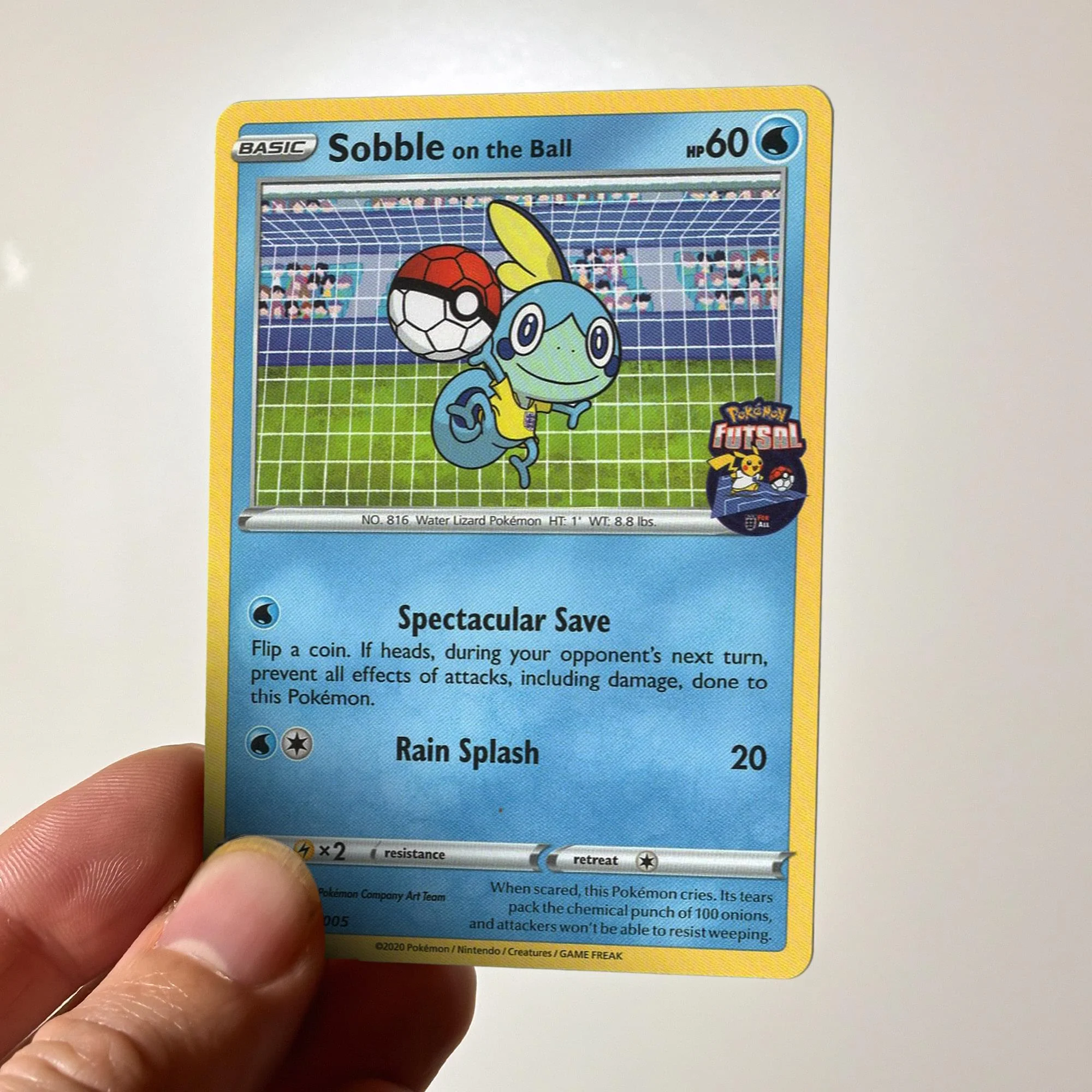 Pokemon Futsal 2020 Promo Trading Card | Sobble on the Ball - Image 4