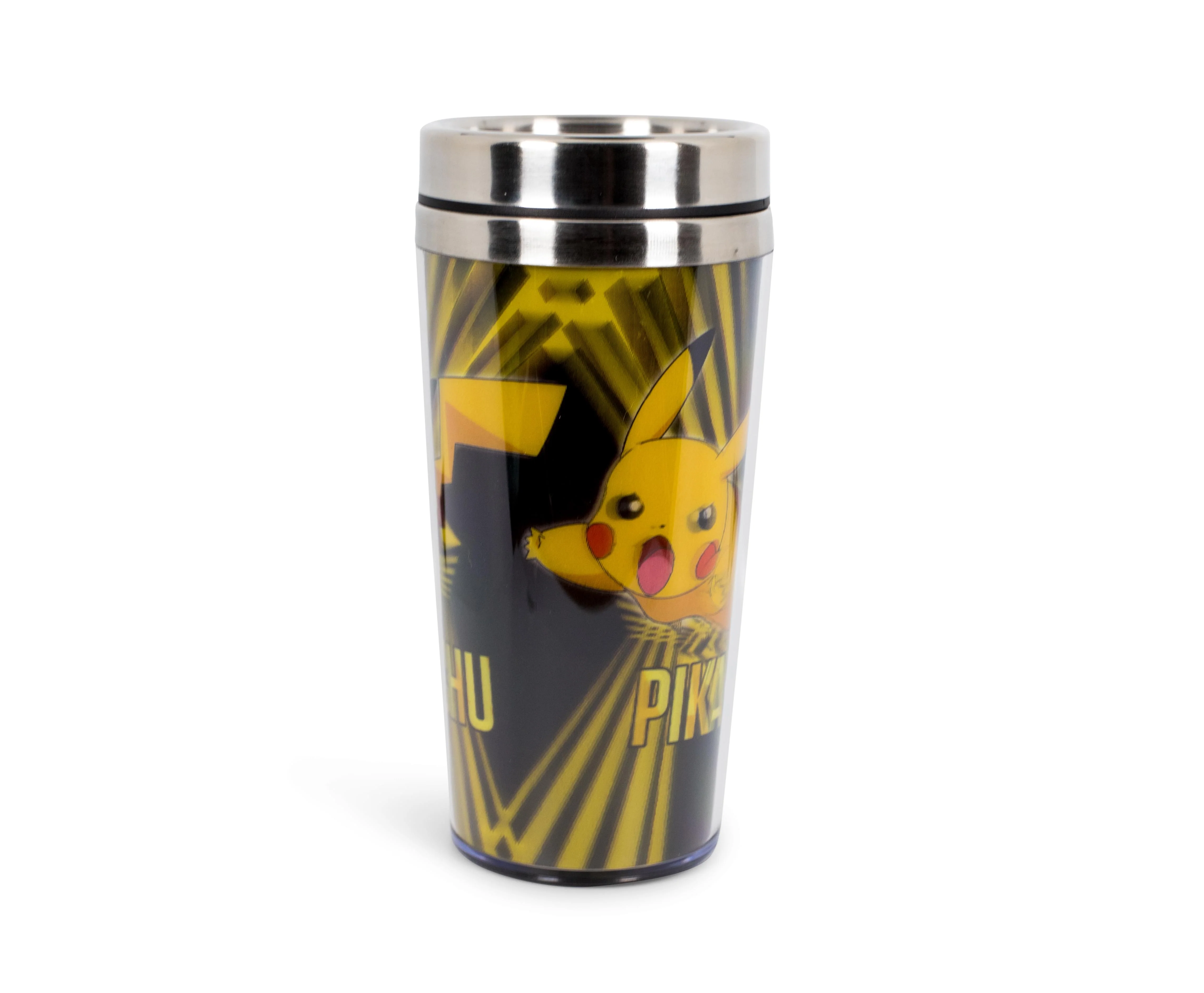 Pokemon Lenticular Pikachu 16oz Travel Coffee Mug Tumbler w/ Non-Spill Metal Lid - Image 2