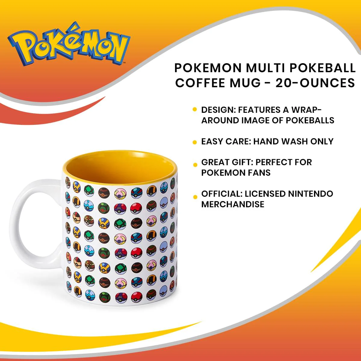 Pokemon Multi Pokeball Coffee Mug - 20-Ounces - Image 7