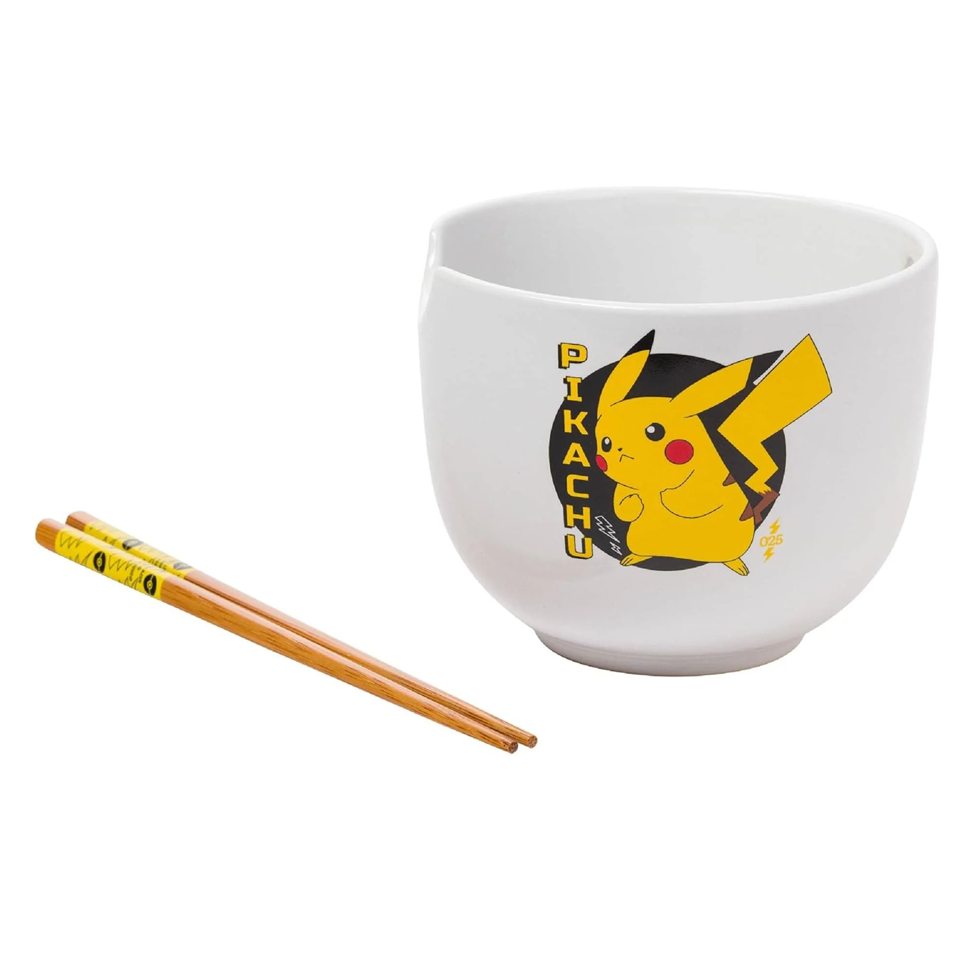 Pokemon Pikachu 20 Ounce Ceramic Ramen Bowl with Chopsticks - Image 4