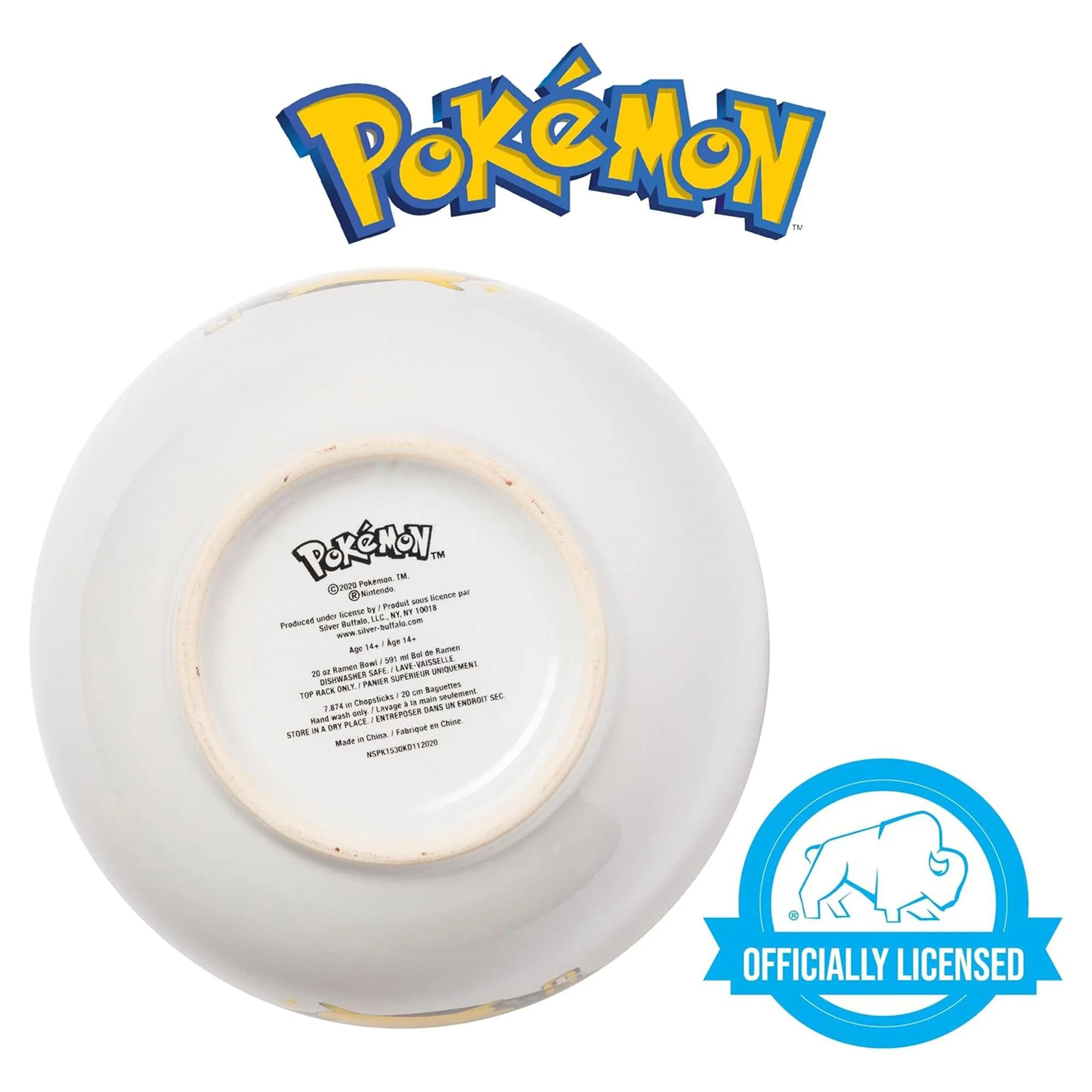 Pokemon Pikachu 20 Ounce Ceramic Ramen Bowl with Chopsticks - Image 9