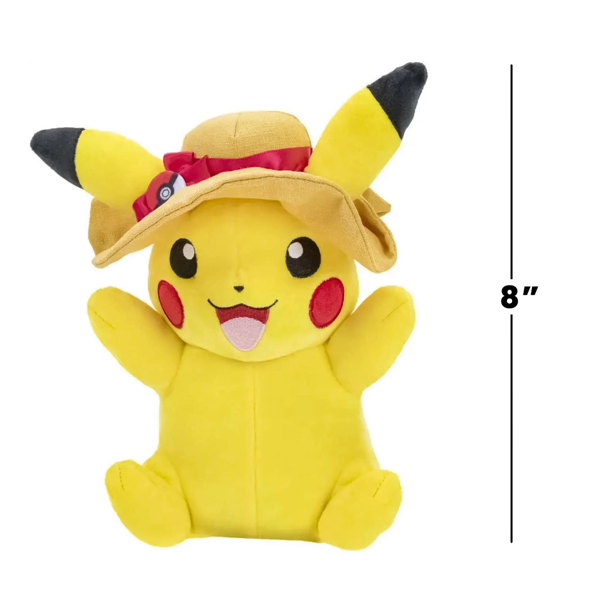 Pokemon Pikachu with Sun Hat 8-Inch Plush - Image 6