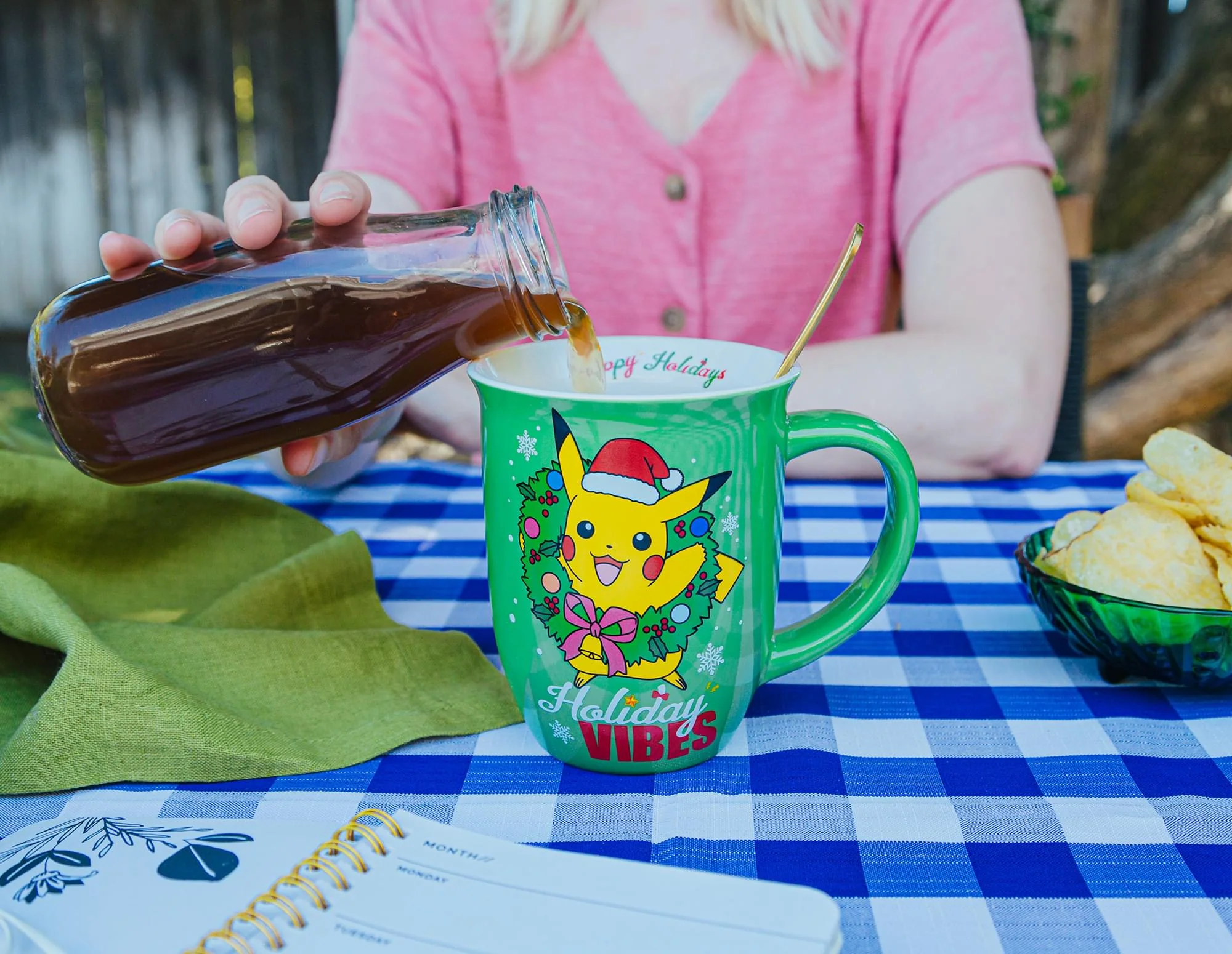 Pokemon Santa Pikachu Wide-Rim Ceramic Latte Mug | Holds 16 Ounces - Image 6