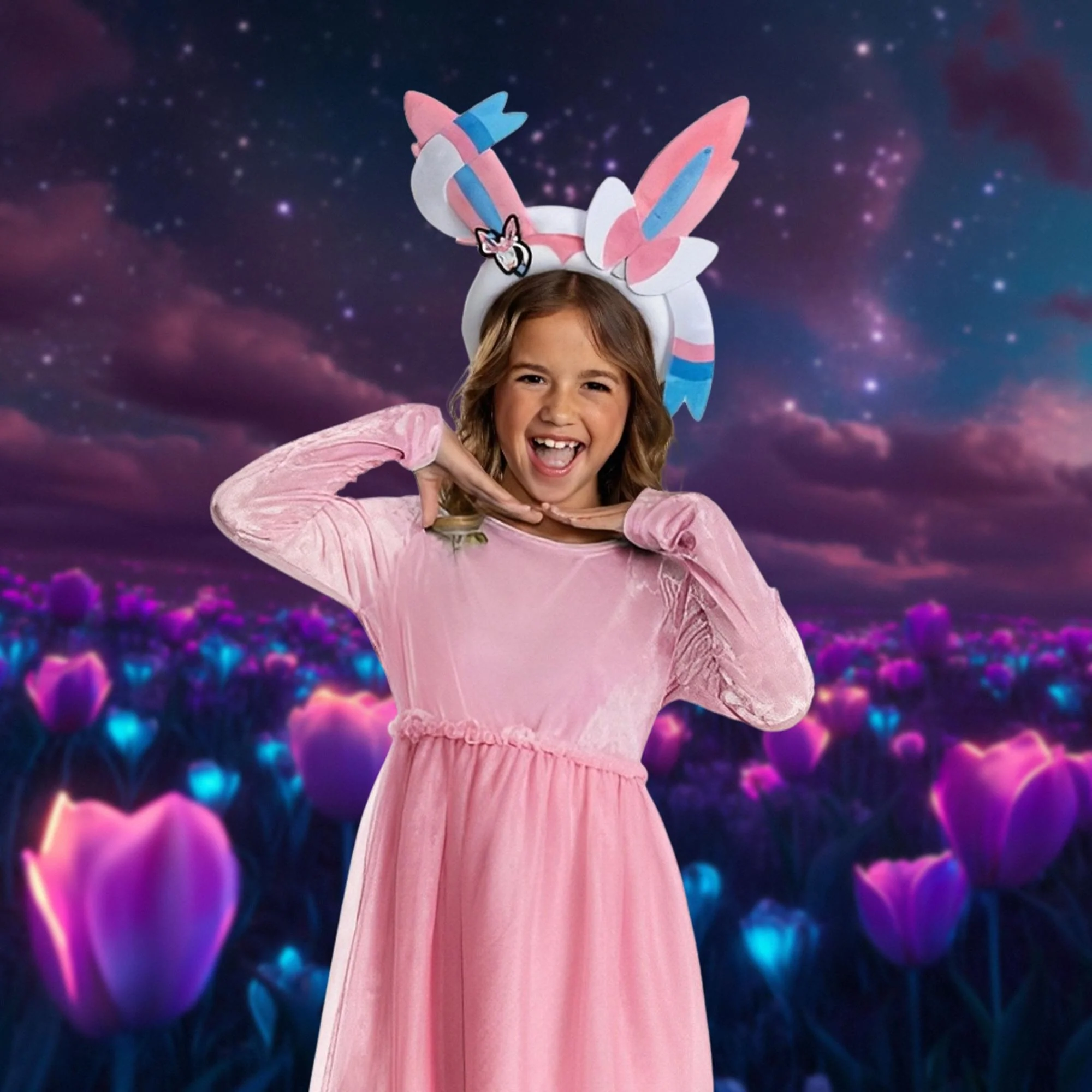Pokemon Sylveon Costume Ears | Unisize 8+ - Image 3