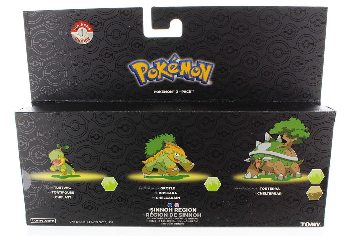 Pokemon Trainer's Choice 2" Mini Figure 3-Pack: Turtwig, Grotle and Torterra - Image 3