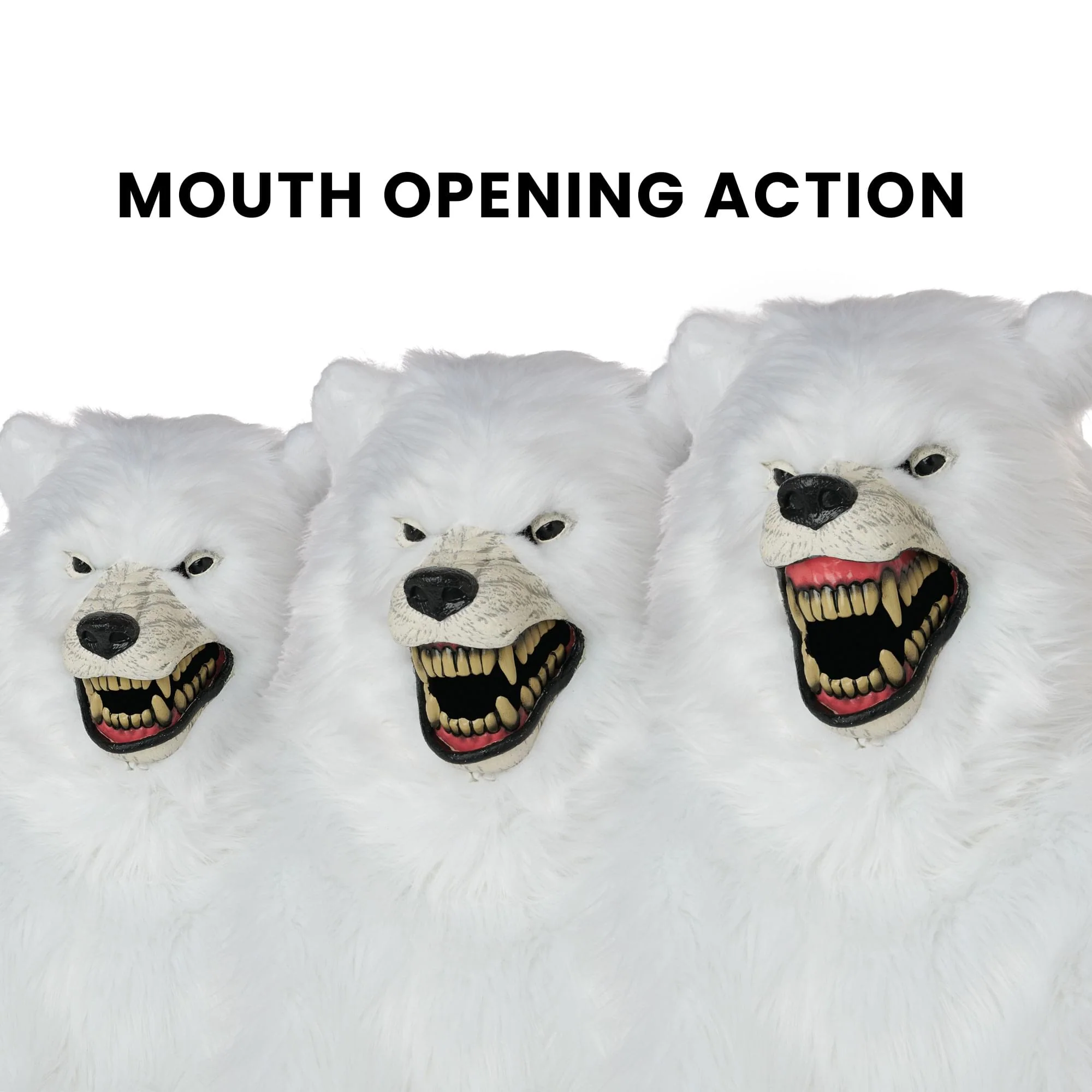 Polar Bear Deluxe Adult Ani-Motion Costume Mask - Image 4
