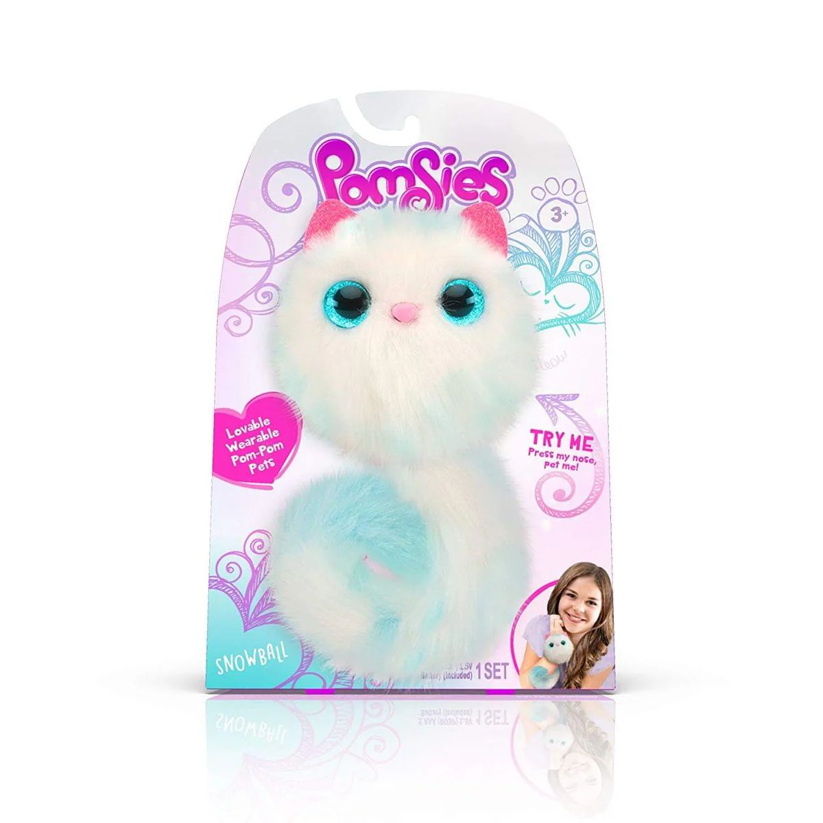 Pomsies Interactive Pom Pom Pet Plush - Snowball - Image 2