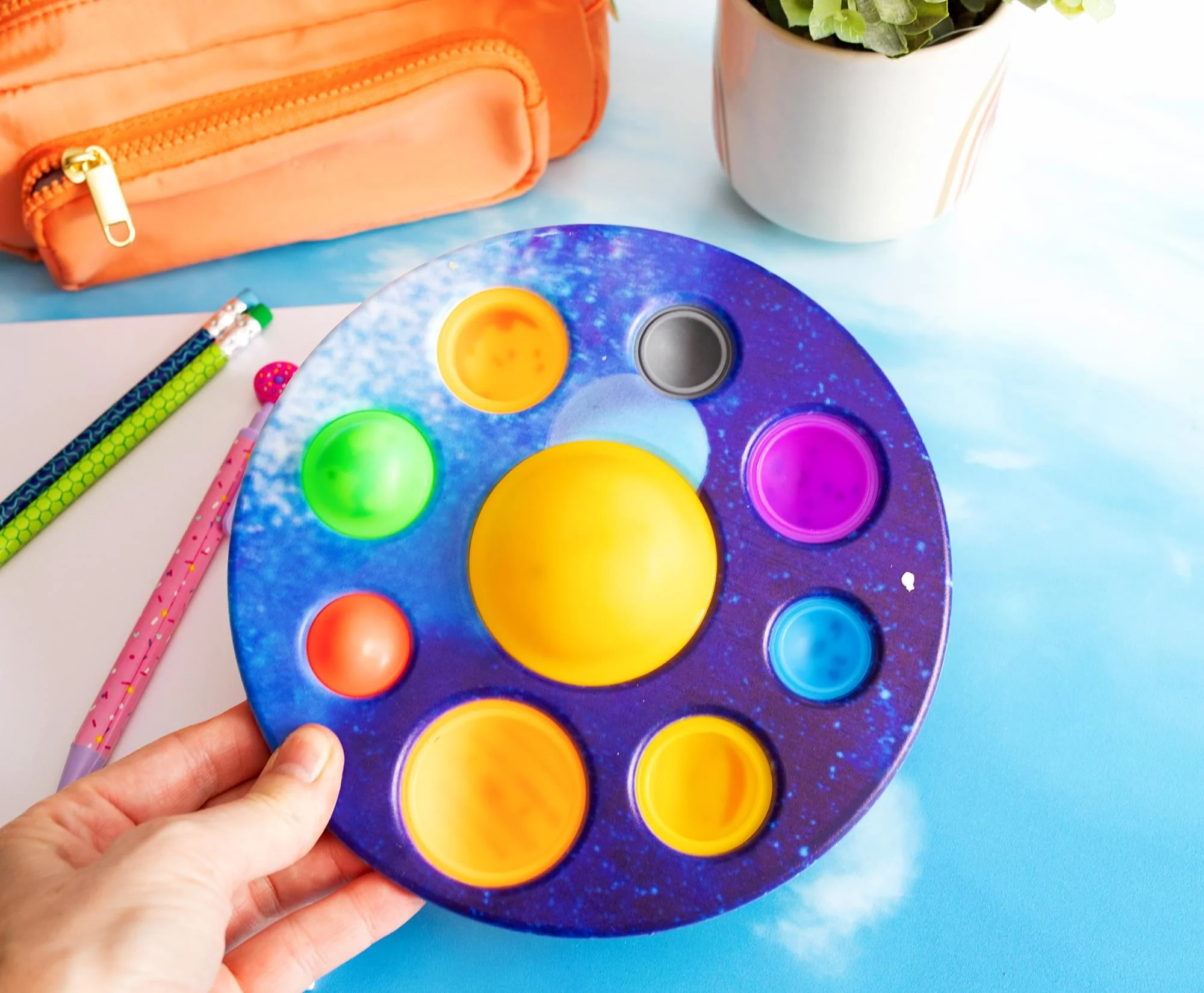 Pop Fidget Toy Solar System 9-Button Bubble Popping Game - Image 6