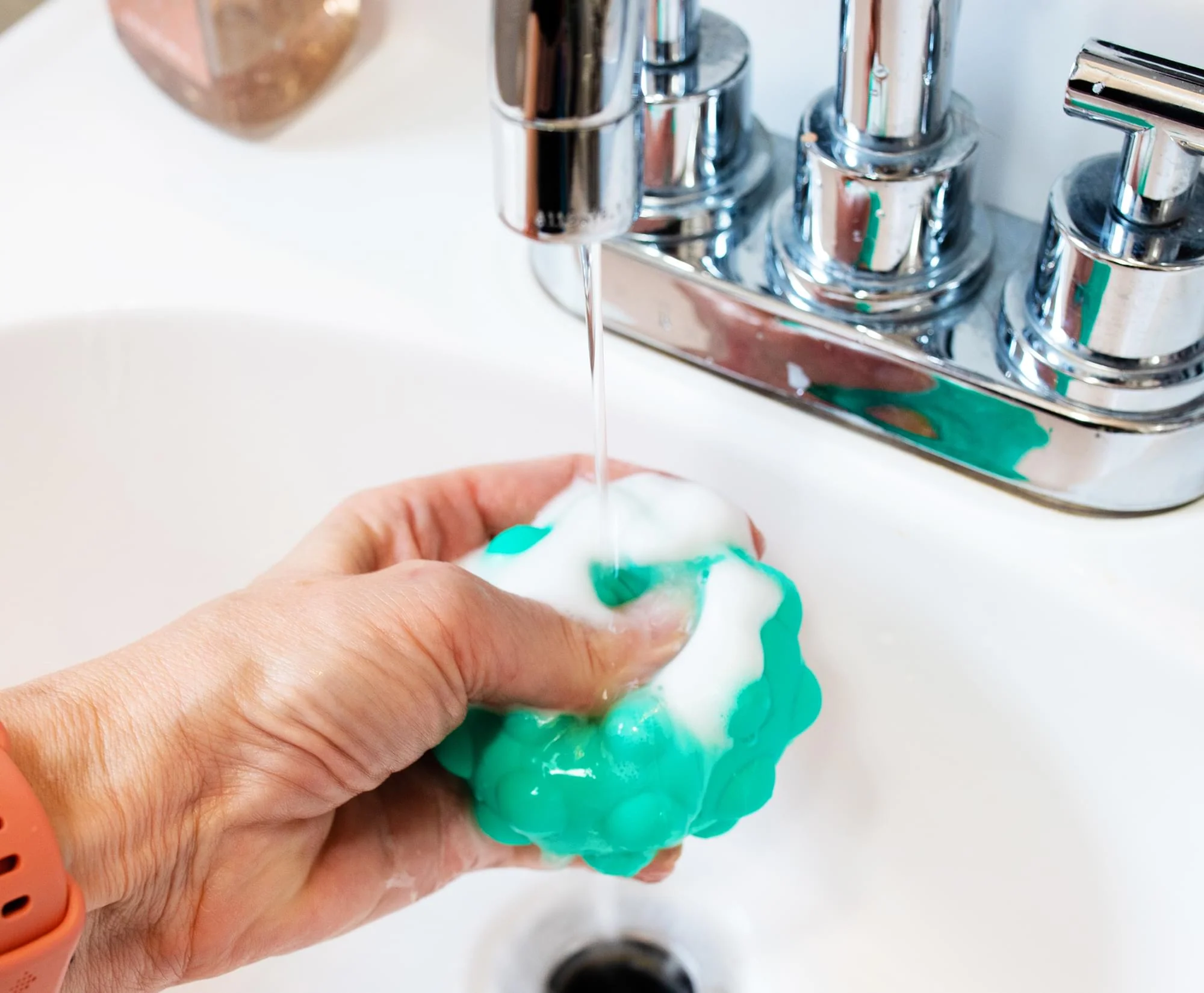 Pop Fidget Toy Pressure Relief Silicone Bubble Popping Game Ball | Teal - Image 6