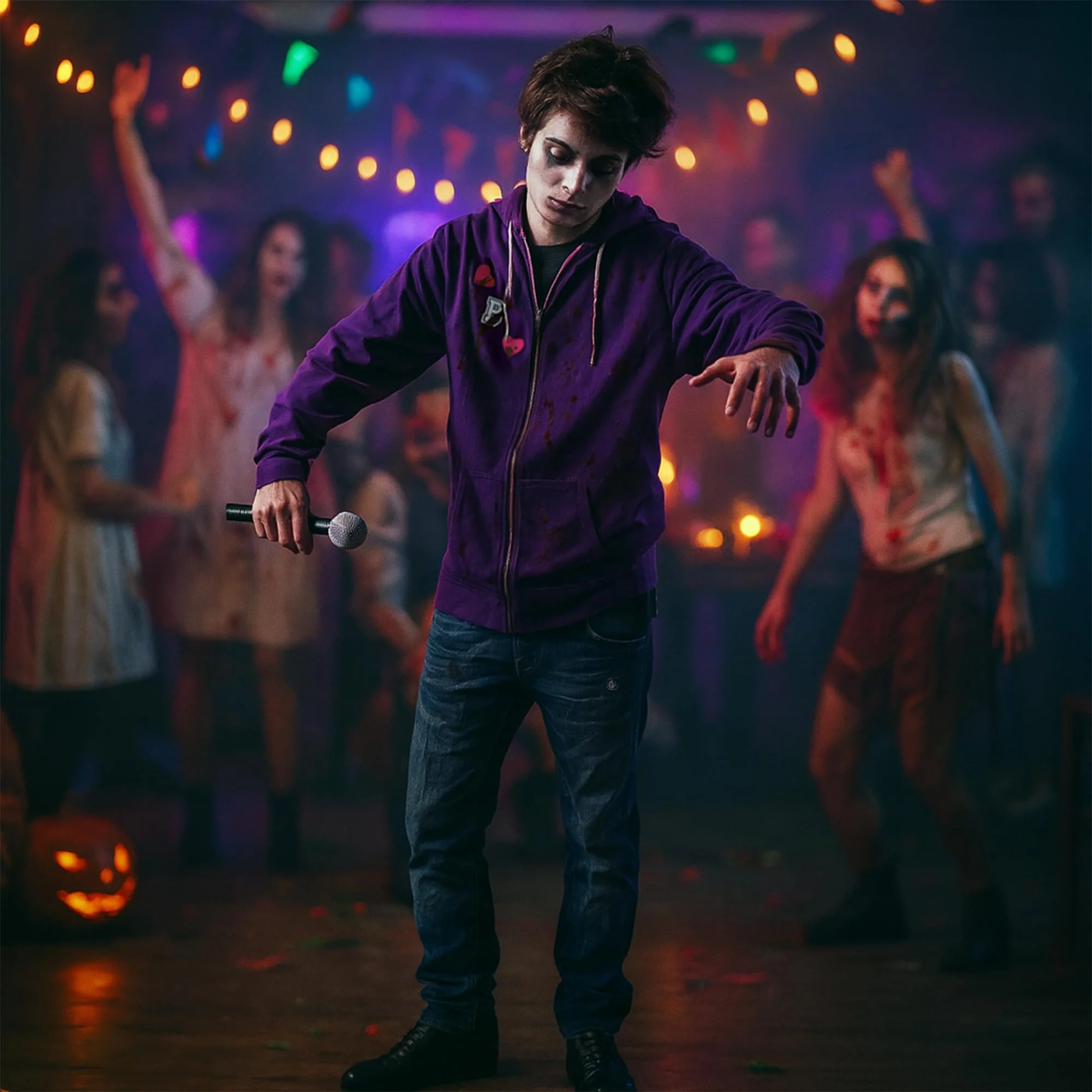 Pop Star Zombie Chest Up to Child Costume - Image 15