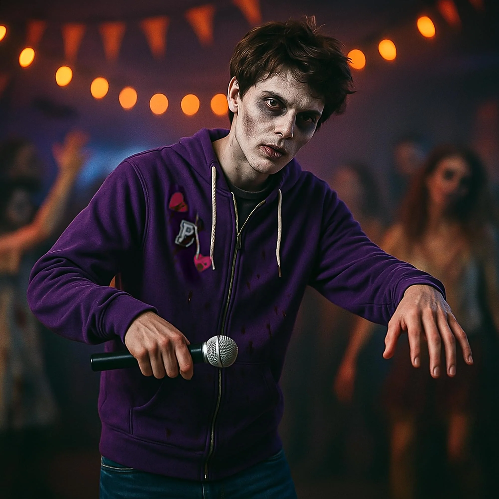Pop Star Zombie Chest Up to Child Costume - Image 17