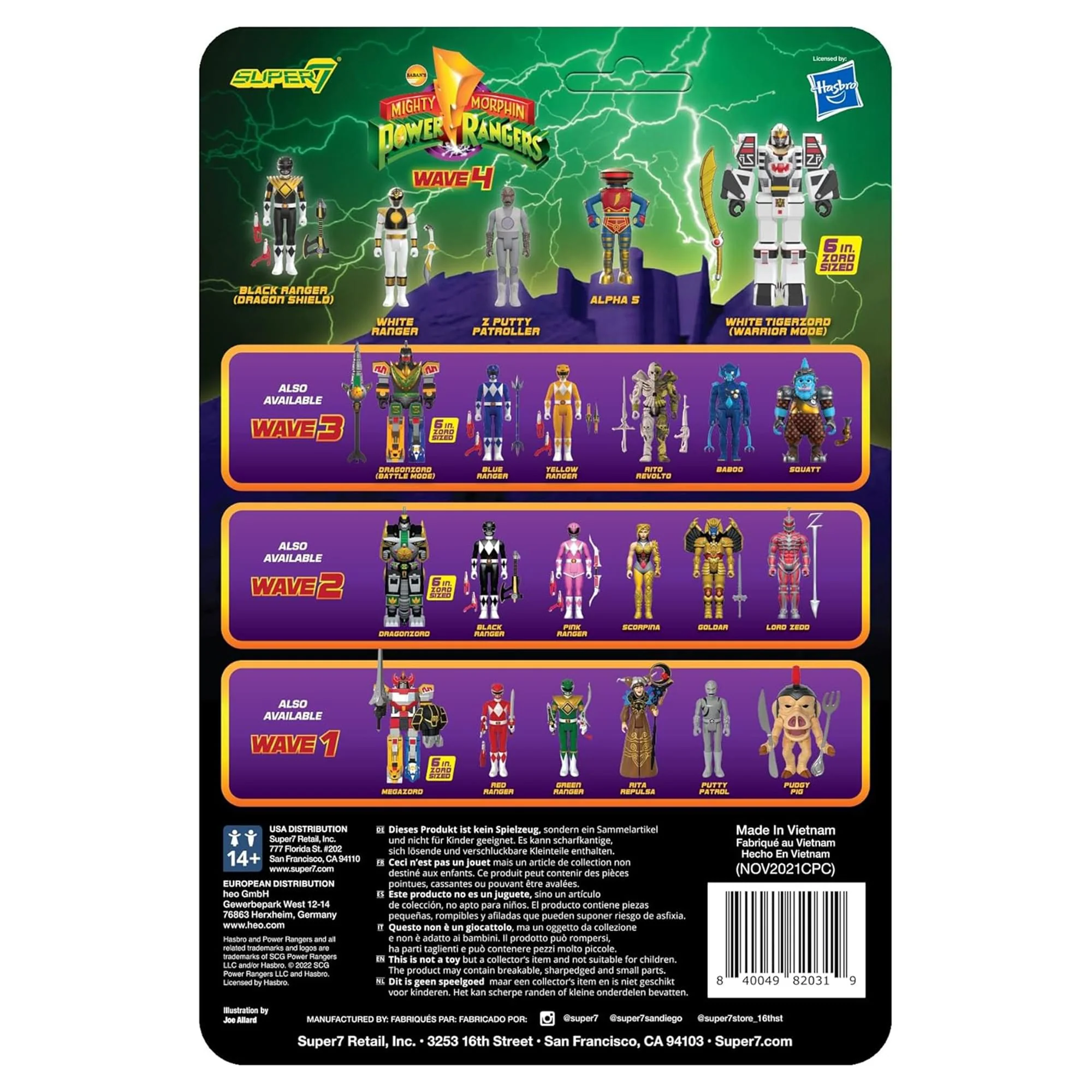 Power Rangers 3.75 Inch ReAction Figure | Z Putty - Image 6