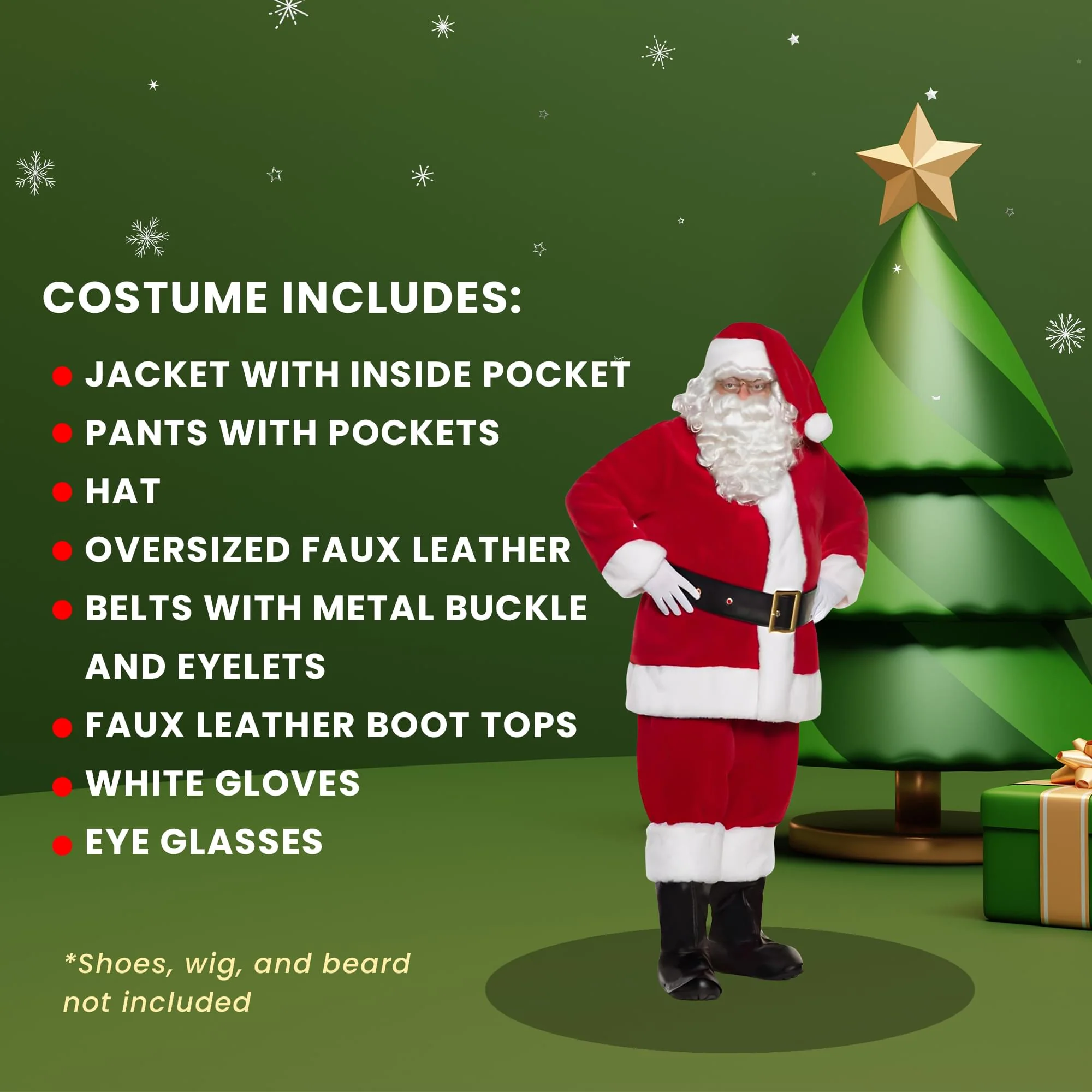 Premiere Plush Santa Suit Adult Costume - Image 4