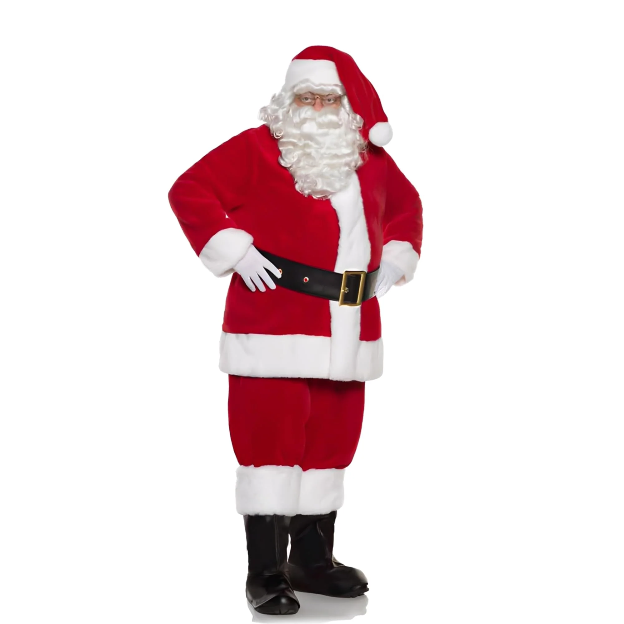 Premiere Plush Santa Suit Adult Costume - Image 6