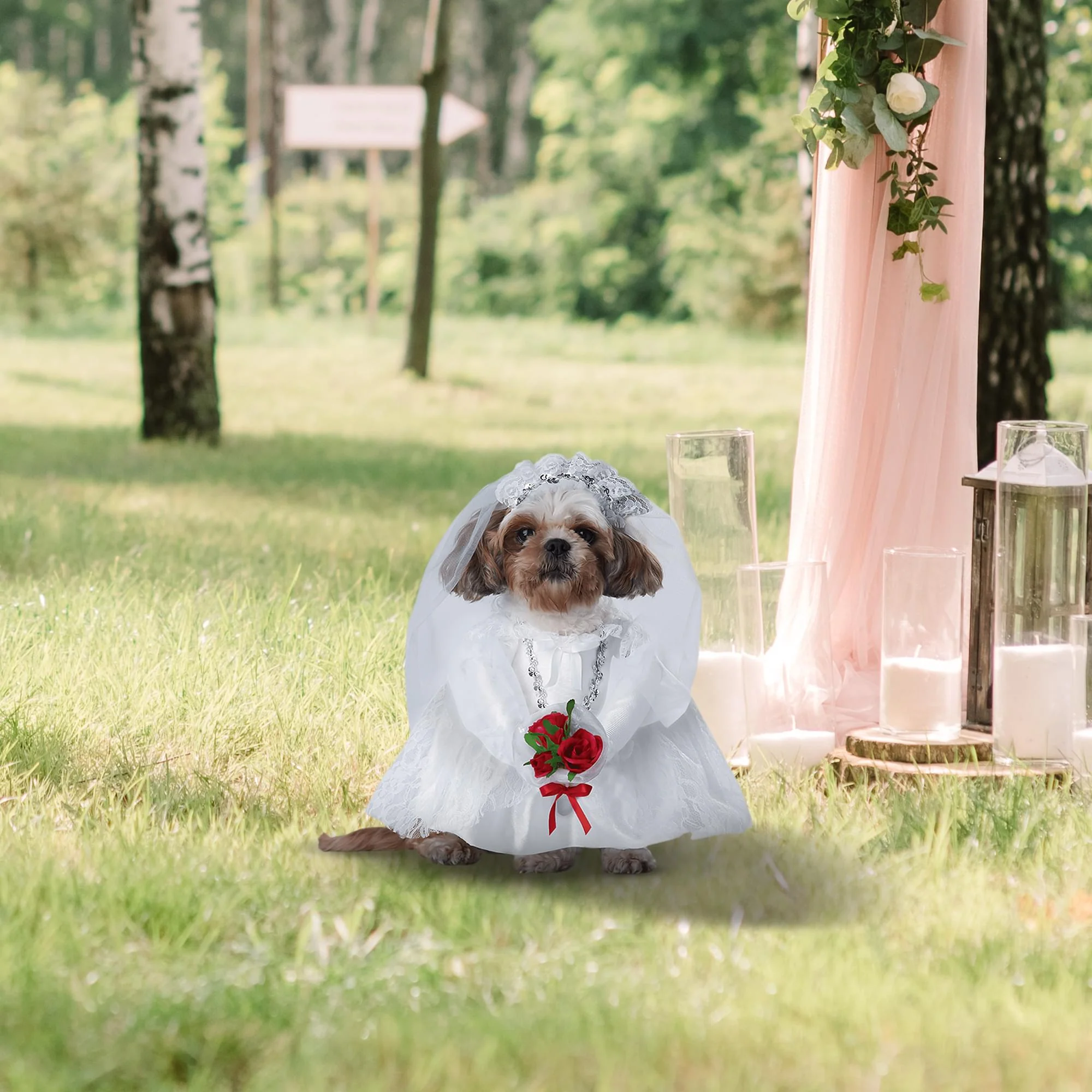 Puppy Love Bride Pet Costume - Image 3