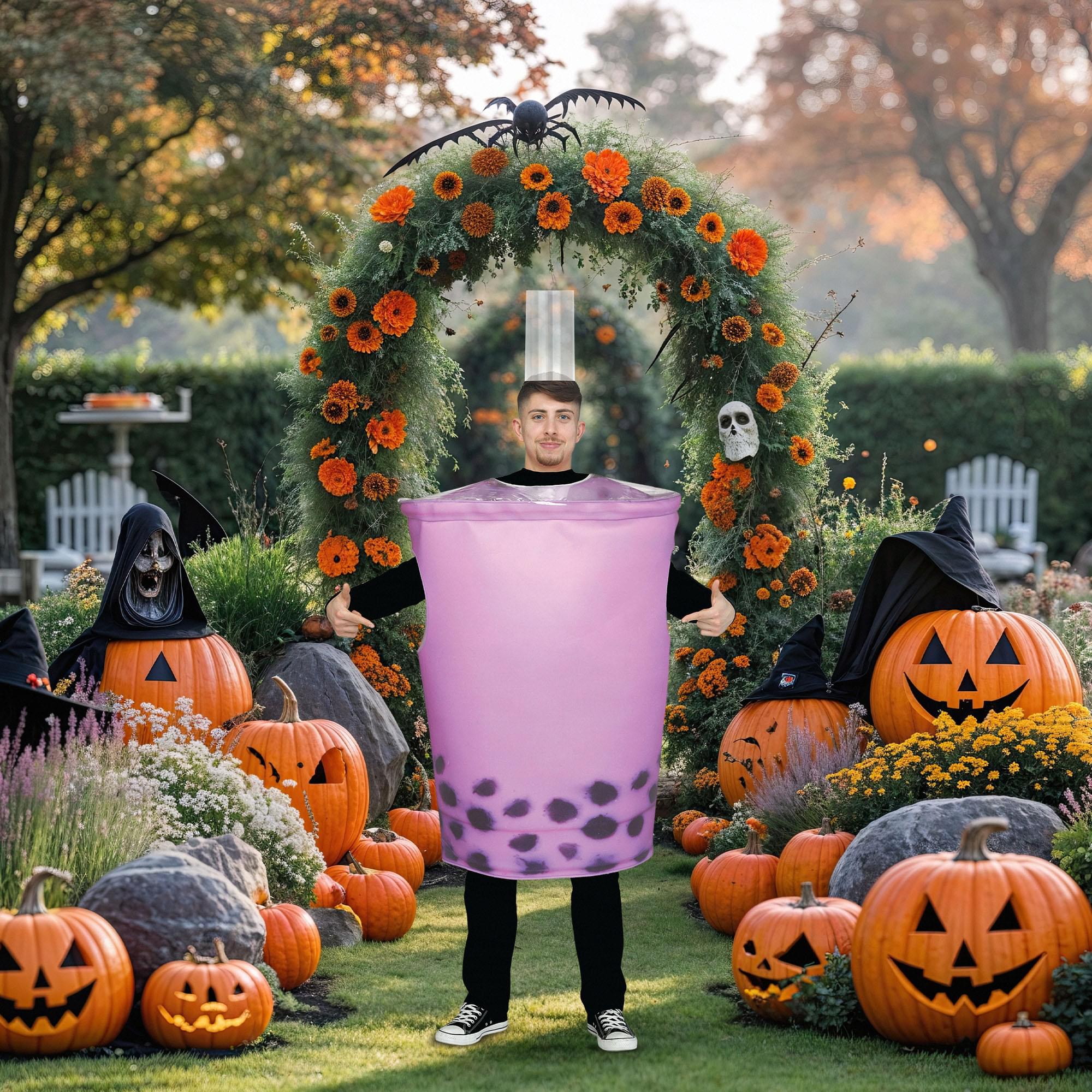 Purple Bubble Tea Adult Costume | One Size Fits Most - Image 6