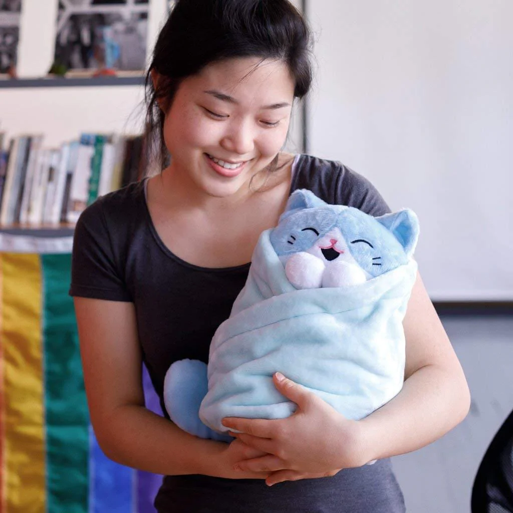 Purritos XL 12 Inch Cat In Blanket Plush - Tuna - Image 2