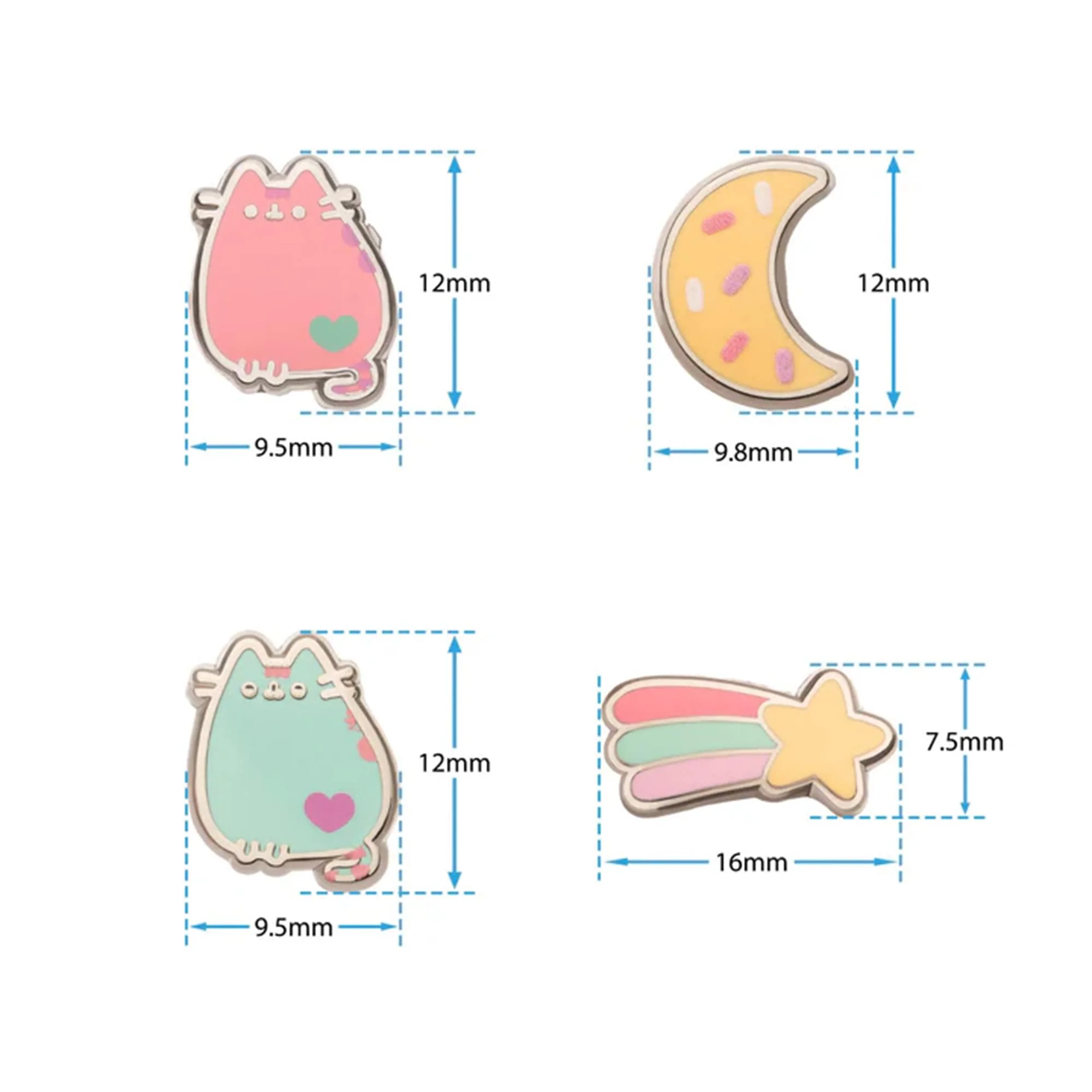 Pusheen Space 4-Piece Enamel Stud Earring Set - Image 3