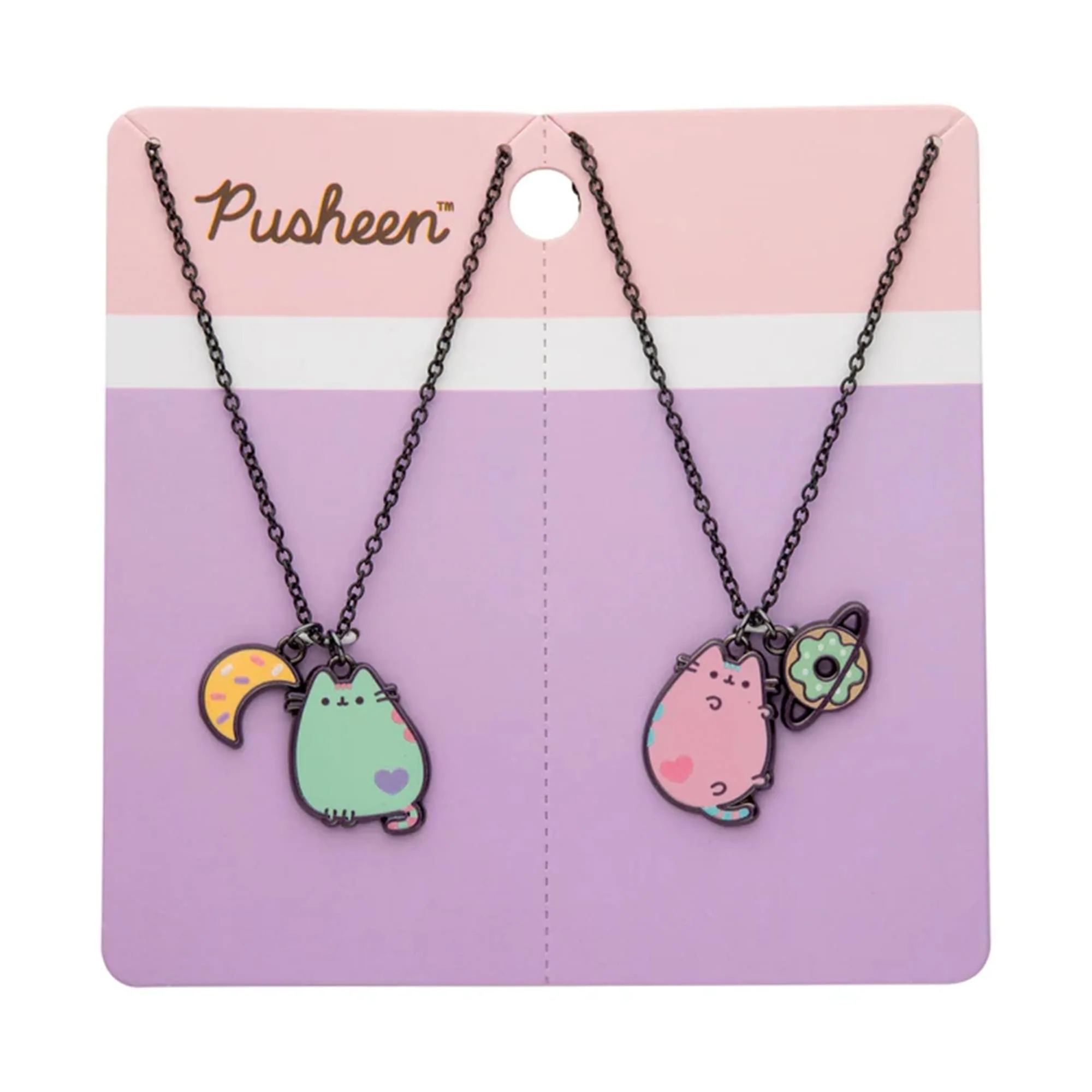 Pusheen Space Exclusive 2-Piece Stainless Steel Necklace Set - Image 2