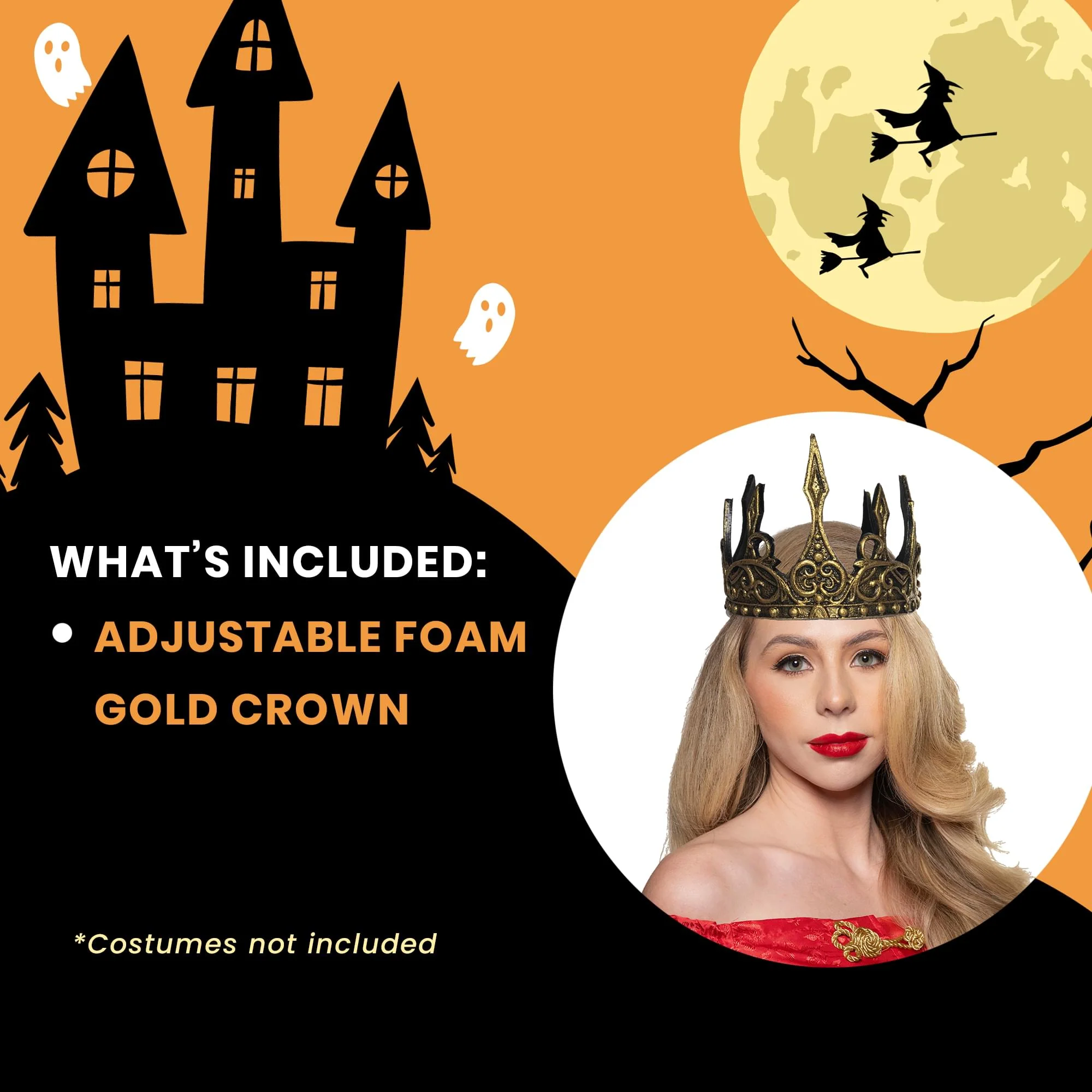 Queen's Gold Crown Foam Adult Costume Accessory - Image 4