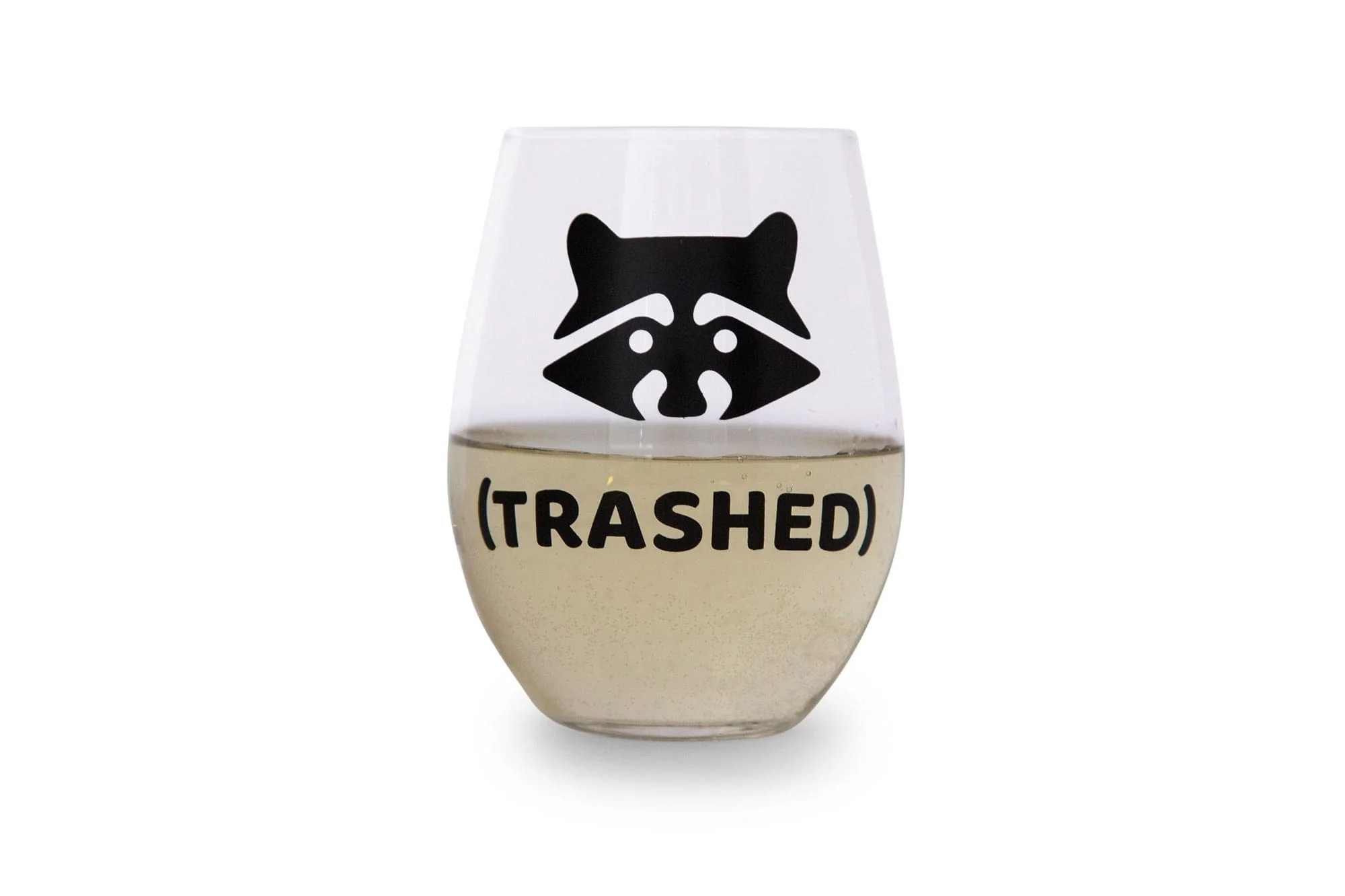 Raccoon "Trashed" Stemless Wine Glass | Holds 20 Ounces - Image 2