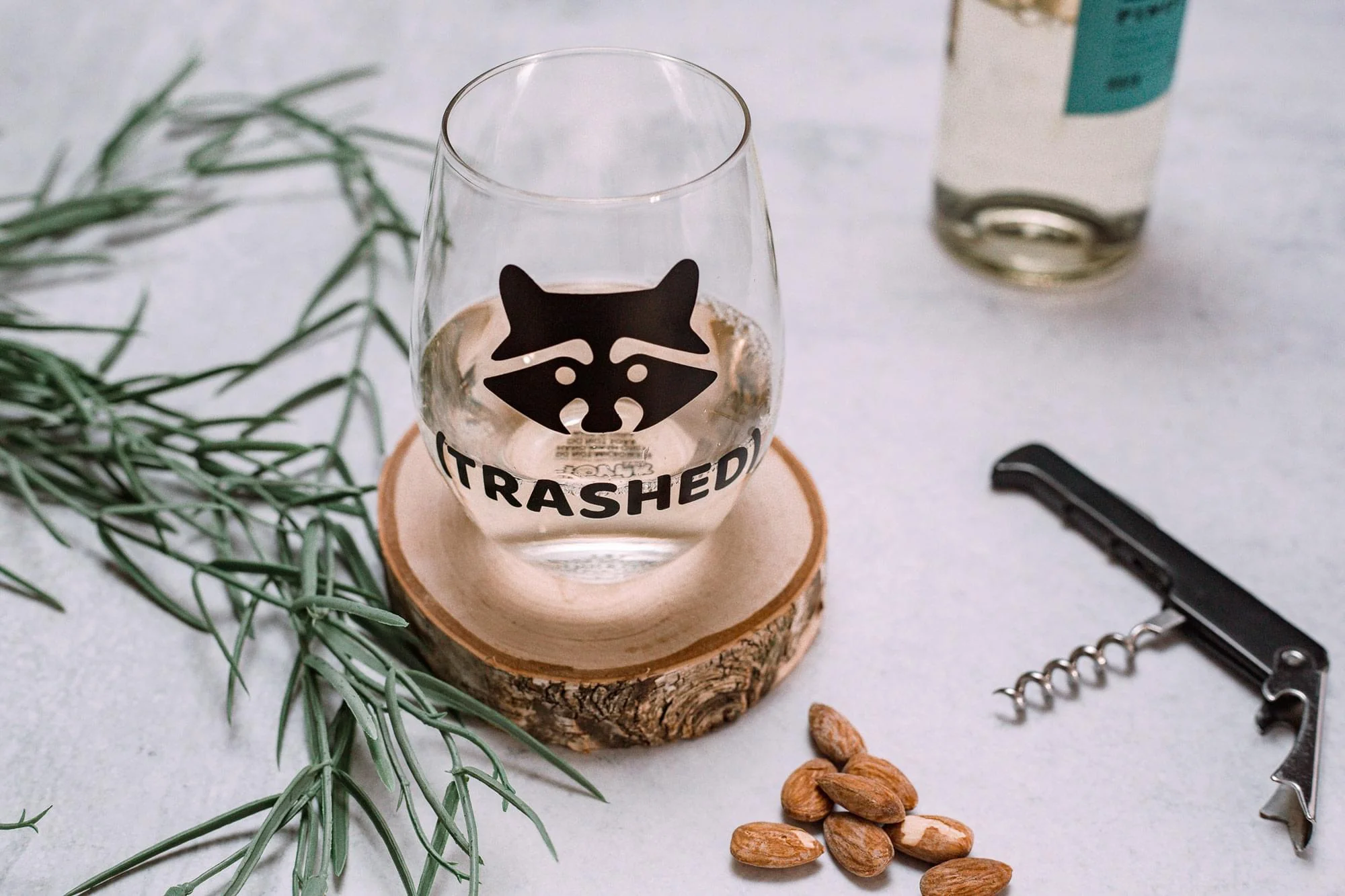 Raccoon "Trashed" Stemless Wine Glass | Holds 20 Ounces - Image 6