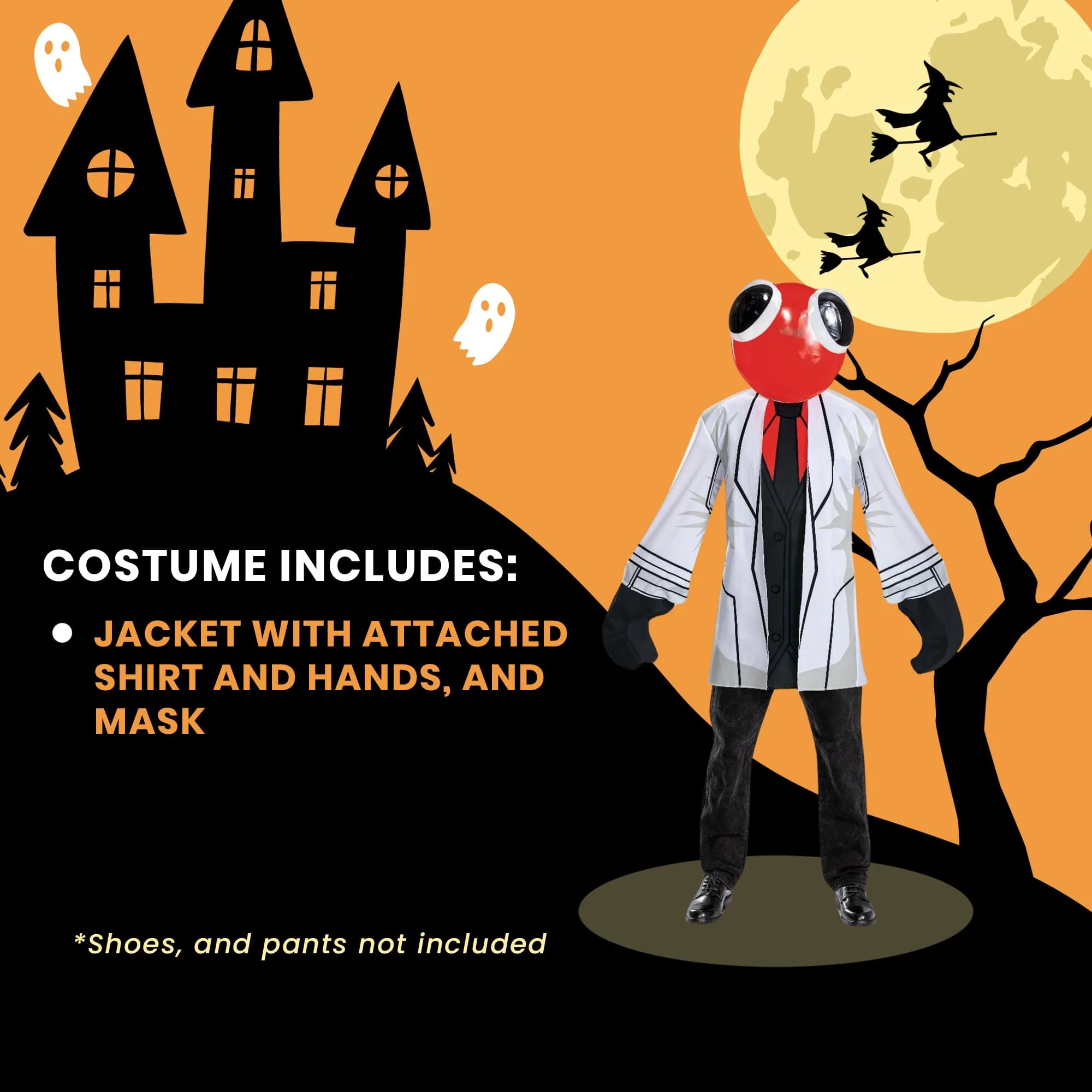 Rainbow Friends Scientist Red Adult Costume - Image 5