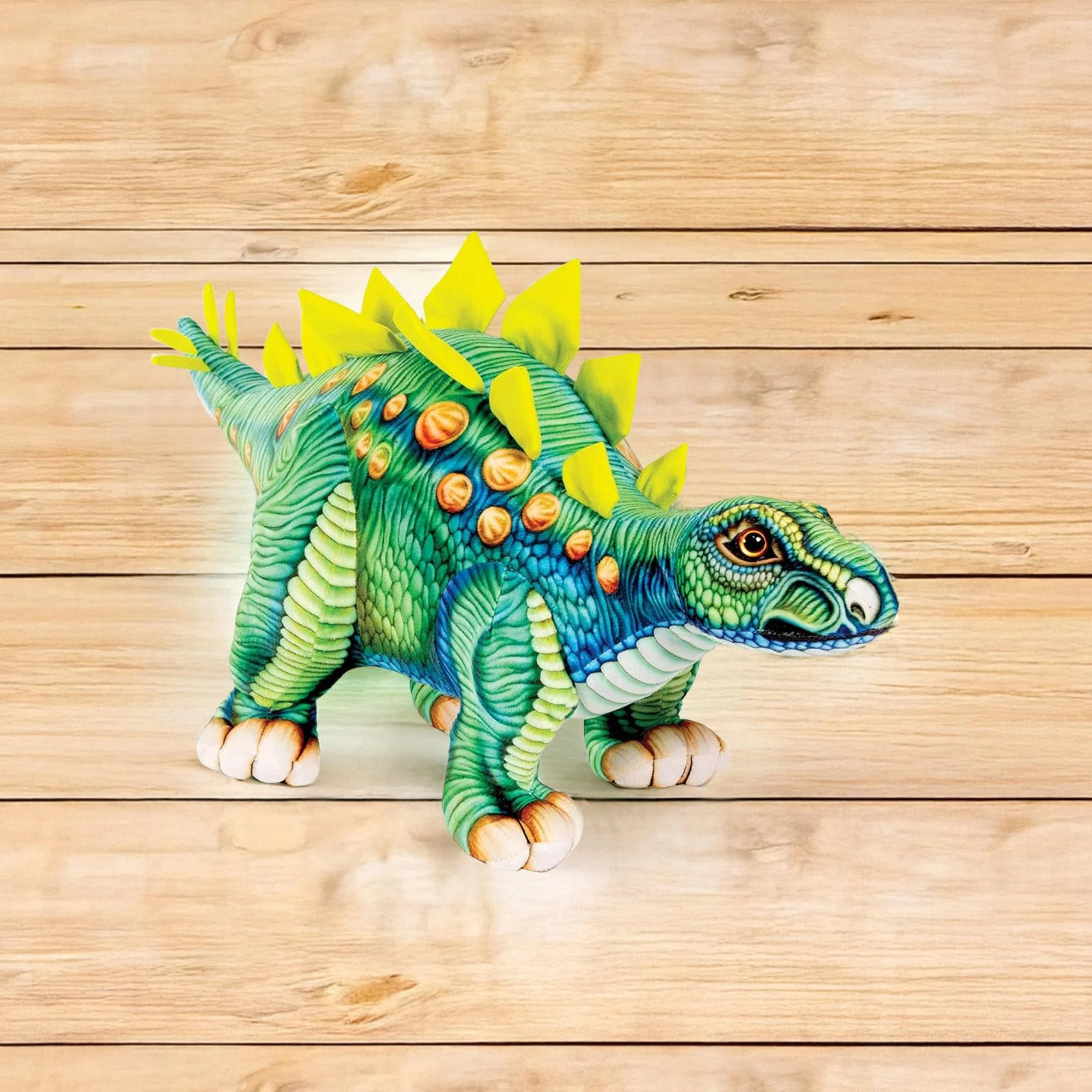 Real Planet Stegosaurus Green 22 Inch Realistic Soft Plush - Image 3
