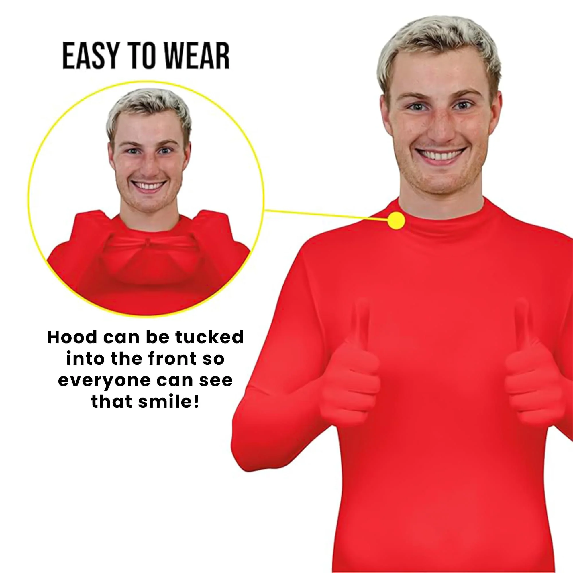 Red Adult Costume Morphsuit - Image 4