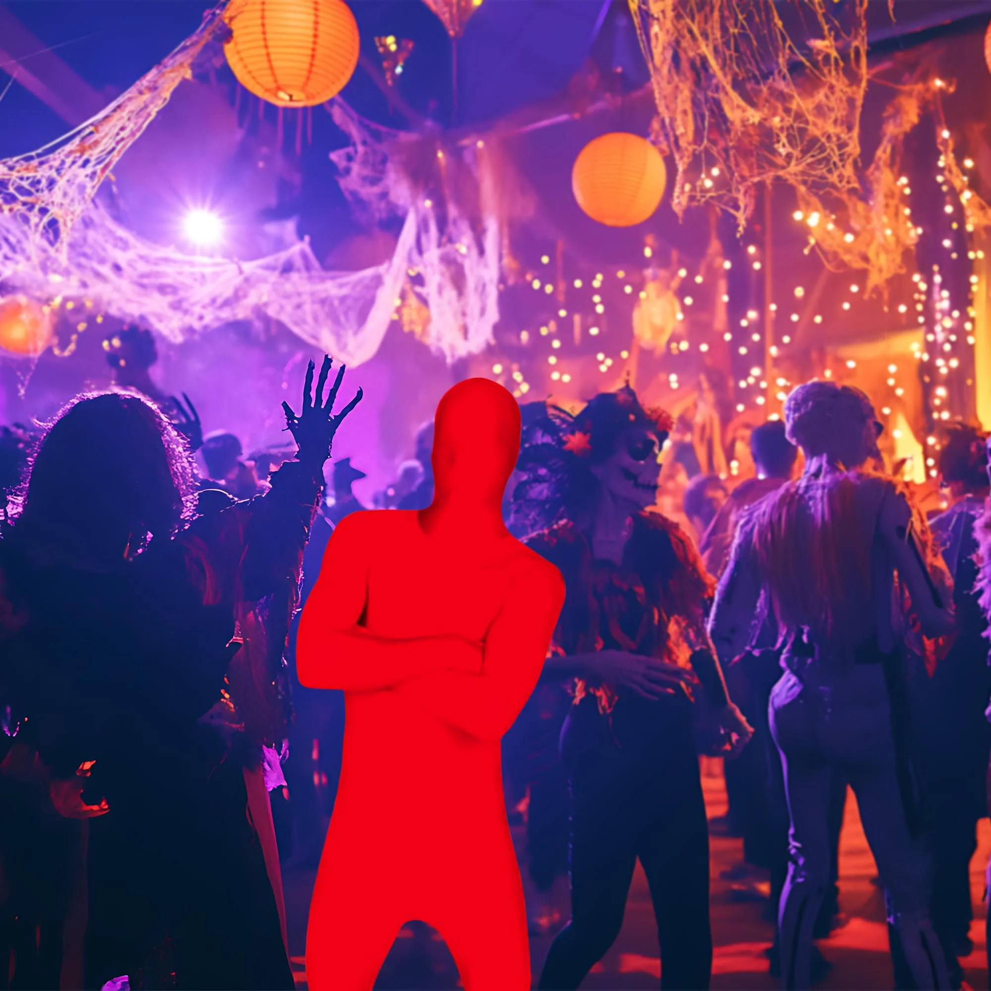 Red Adult Costume Morphsuit - Image 6