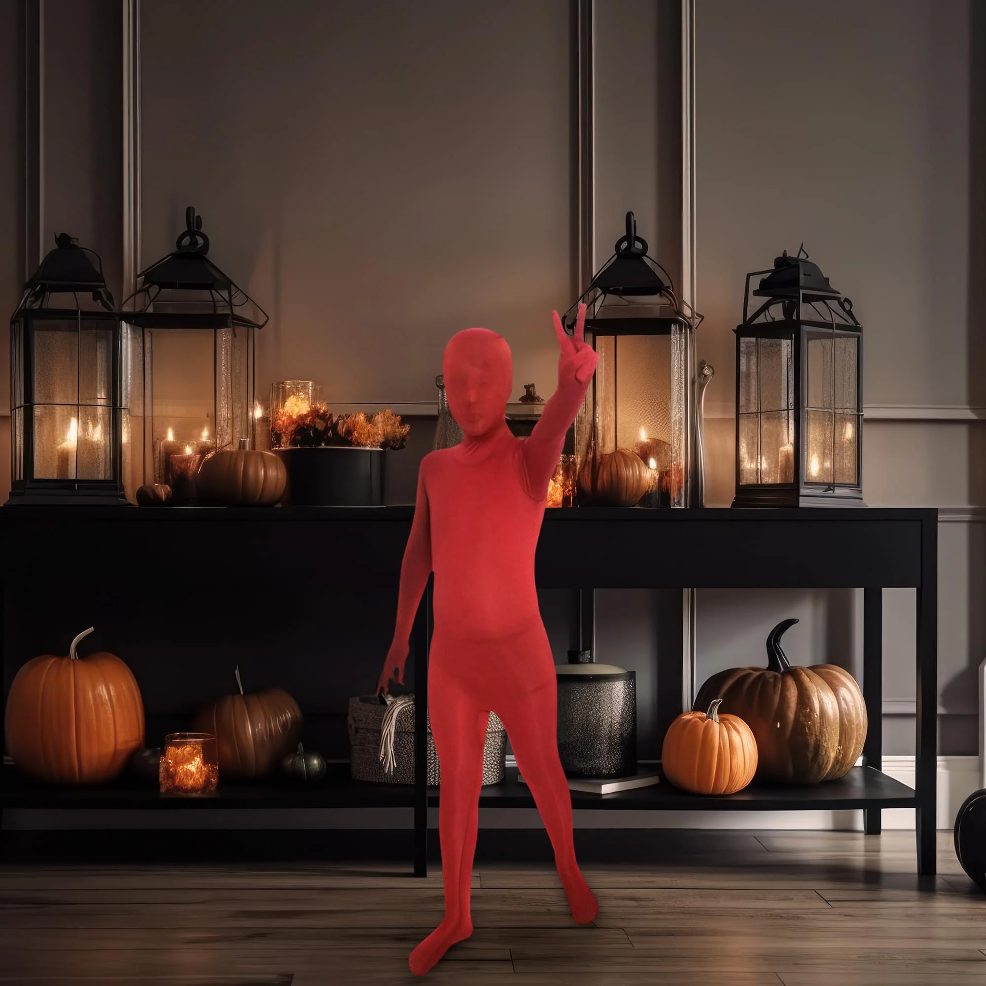Red Child Costume Morphsuit - Image 5