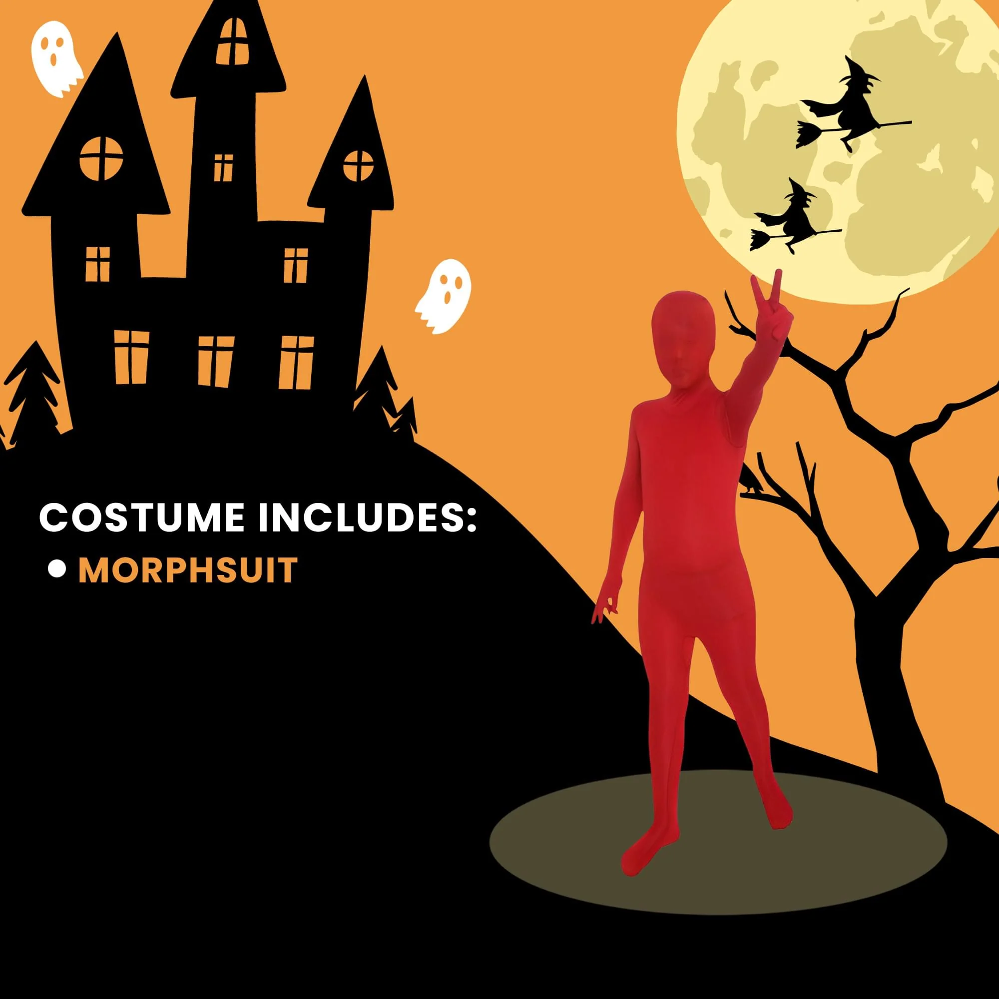 Red Child Costume Morphsuit - Image 6