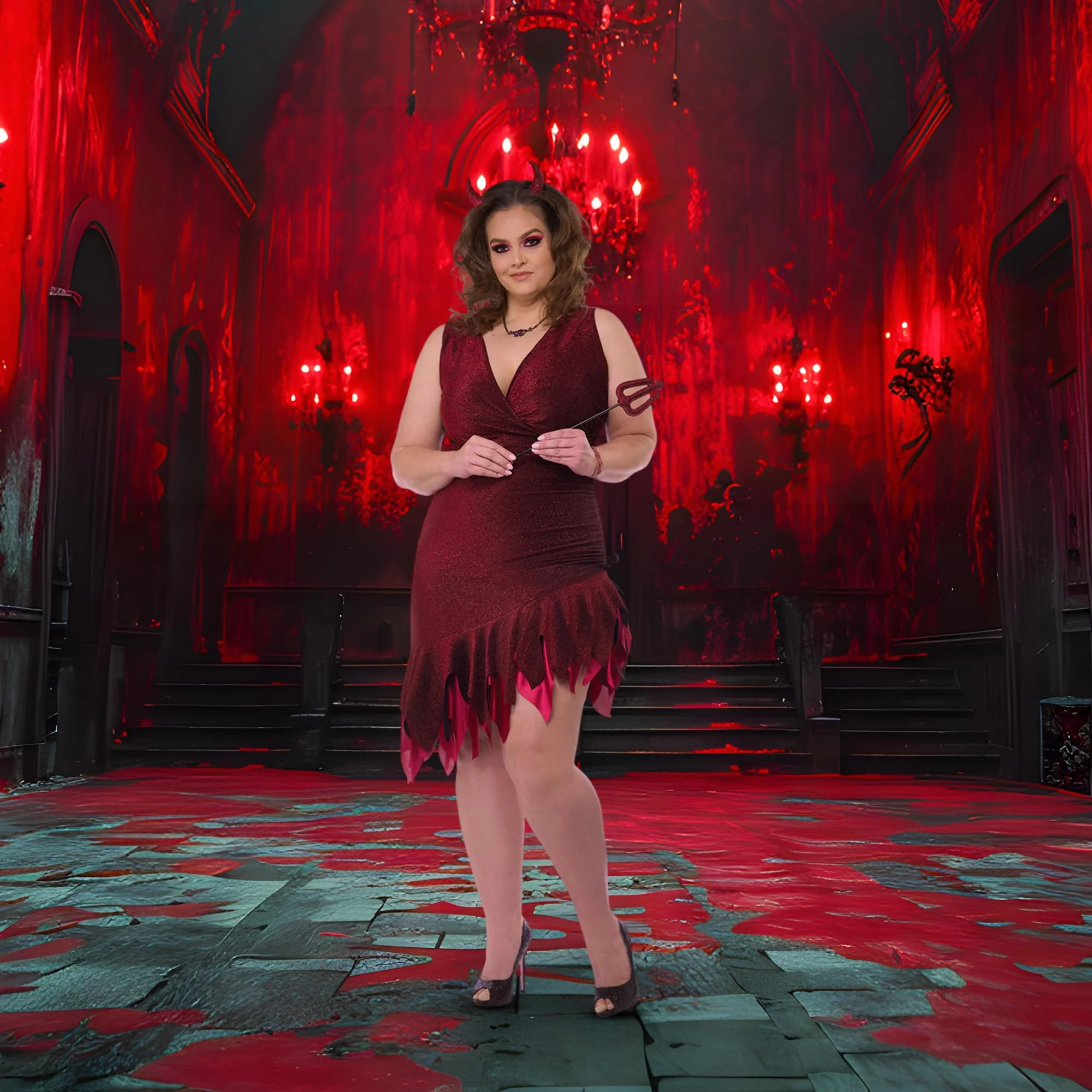 Red-Hot & Sizzling Women's Plus Size Adult Costume - Image 16