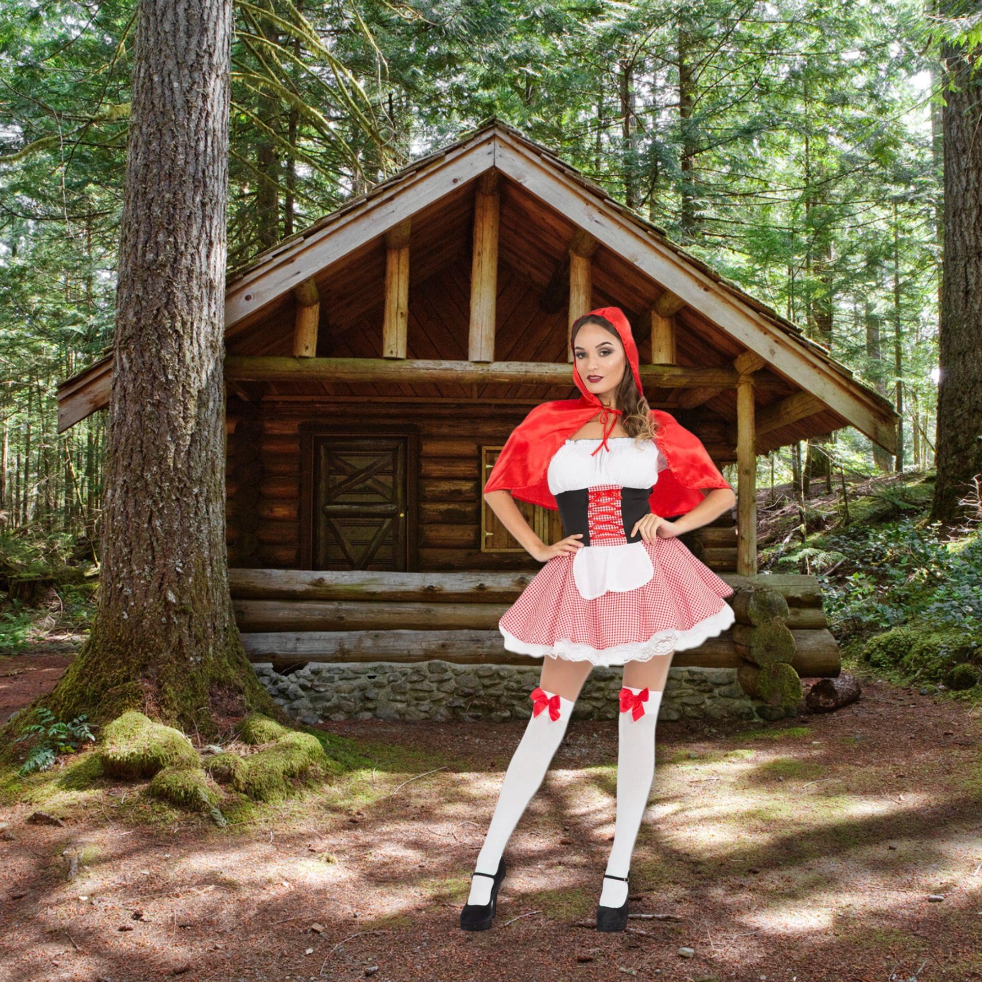 Red Riding Hood Deluxe Adult Costume - Image 5