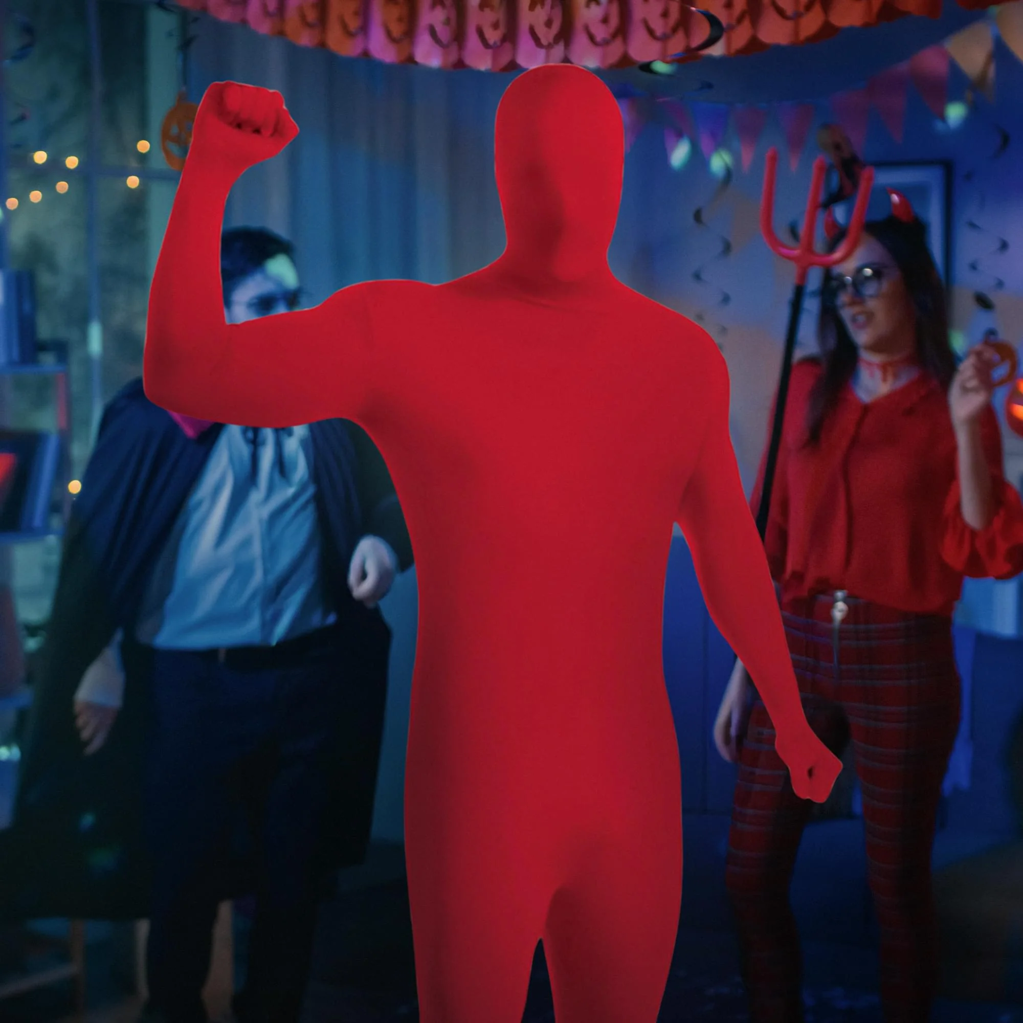 Red Second Skin Adult Costume Suit - Image 4