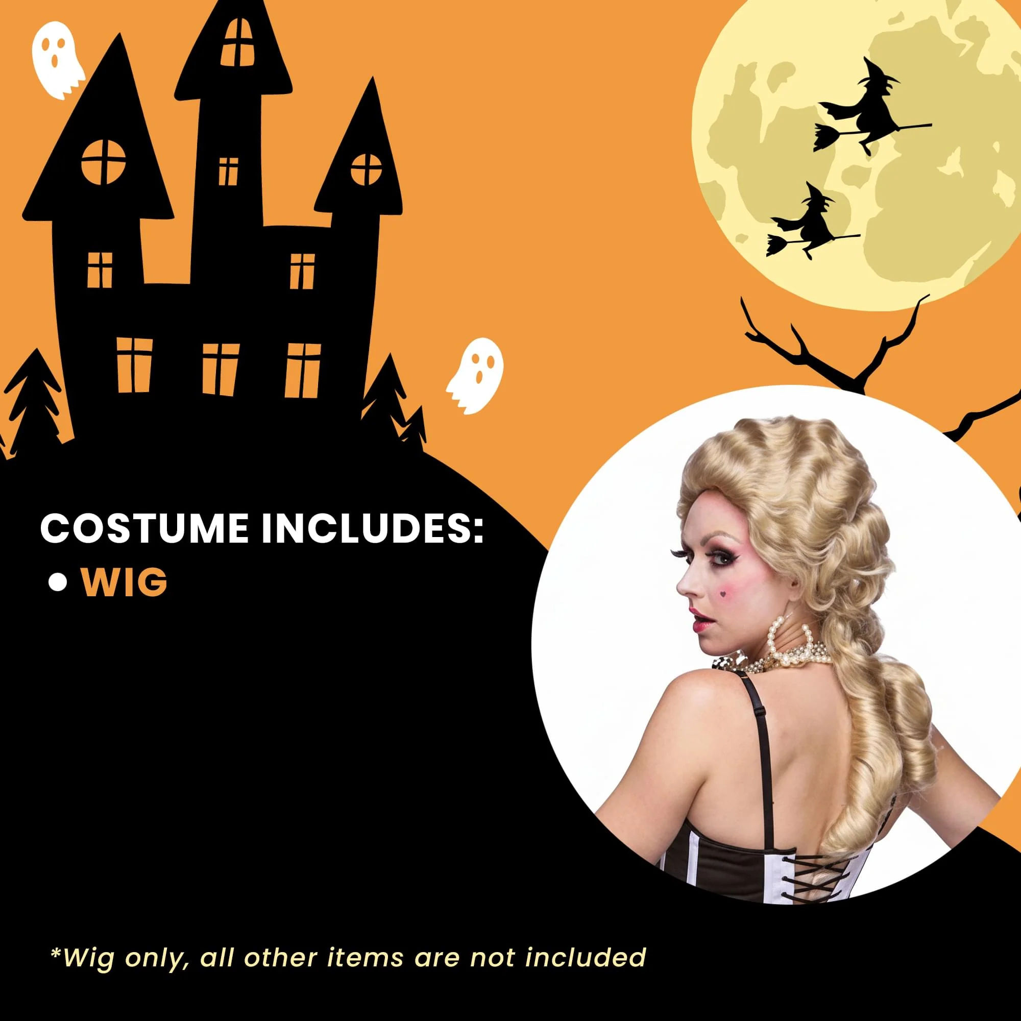 Renaissance Light Blonde Wig Costume Accessory - Image 6