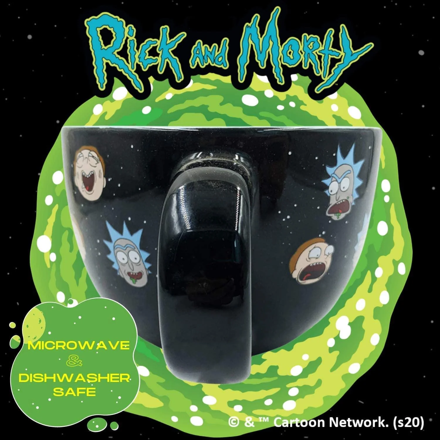 Rick and Morty Faces 24-Ounce Ceramic Soup Mug - Image 3