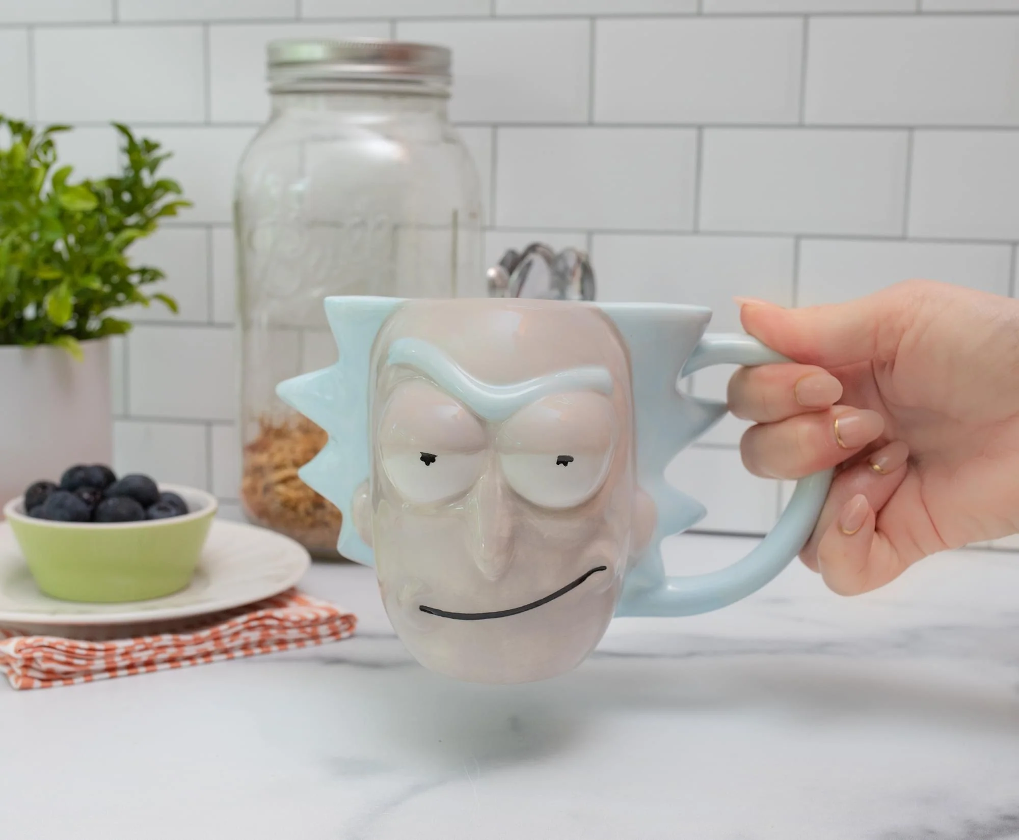 Rick and Morty Rick Sanchez Face 3D Sculpted Ceramic Mug | Holds 20 Ounces - Image 8