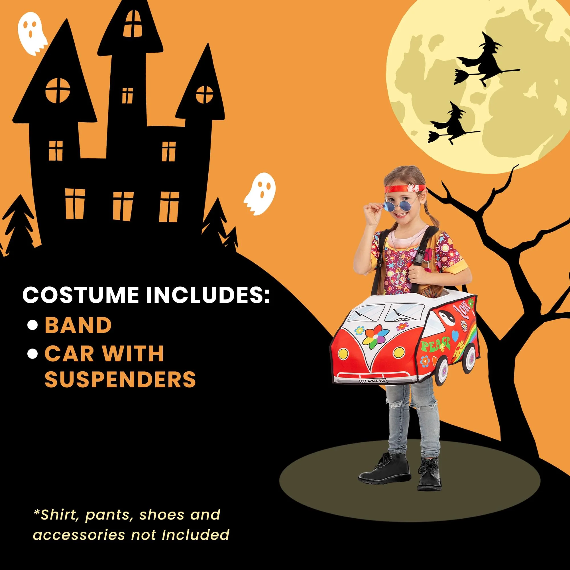 Ride-On Hippie Van Child Costume | One Size - Image 6