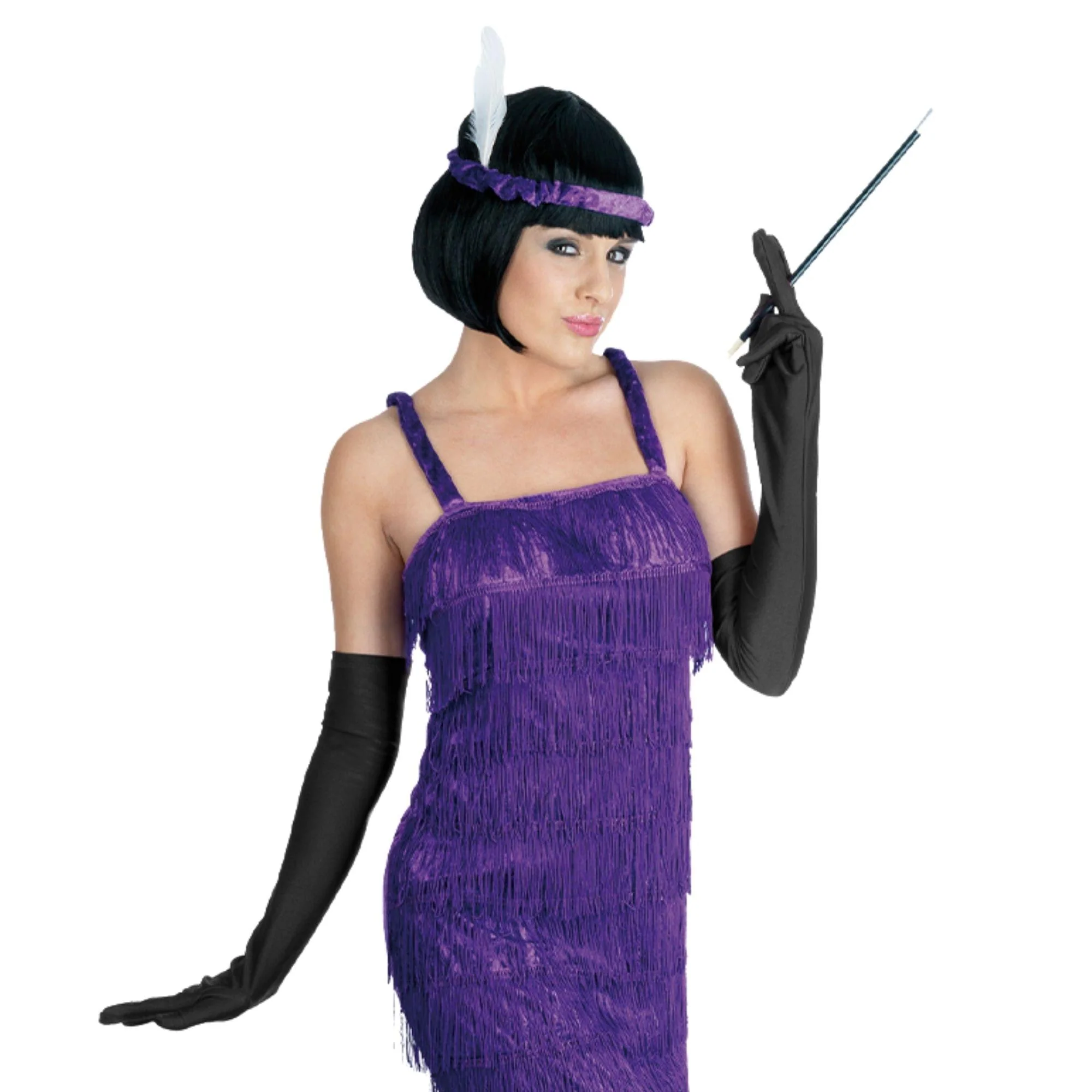 Roaring 20's Girl Adult Costume | Purple - Image 2
