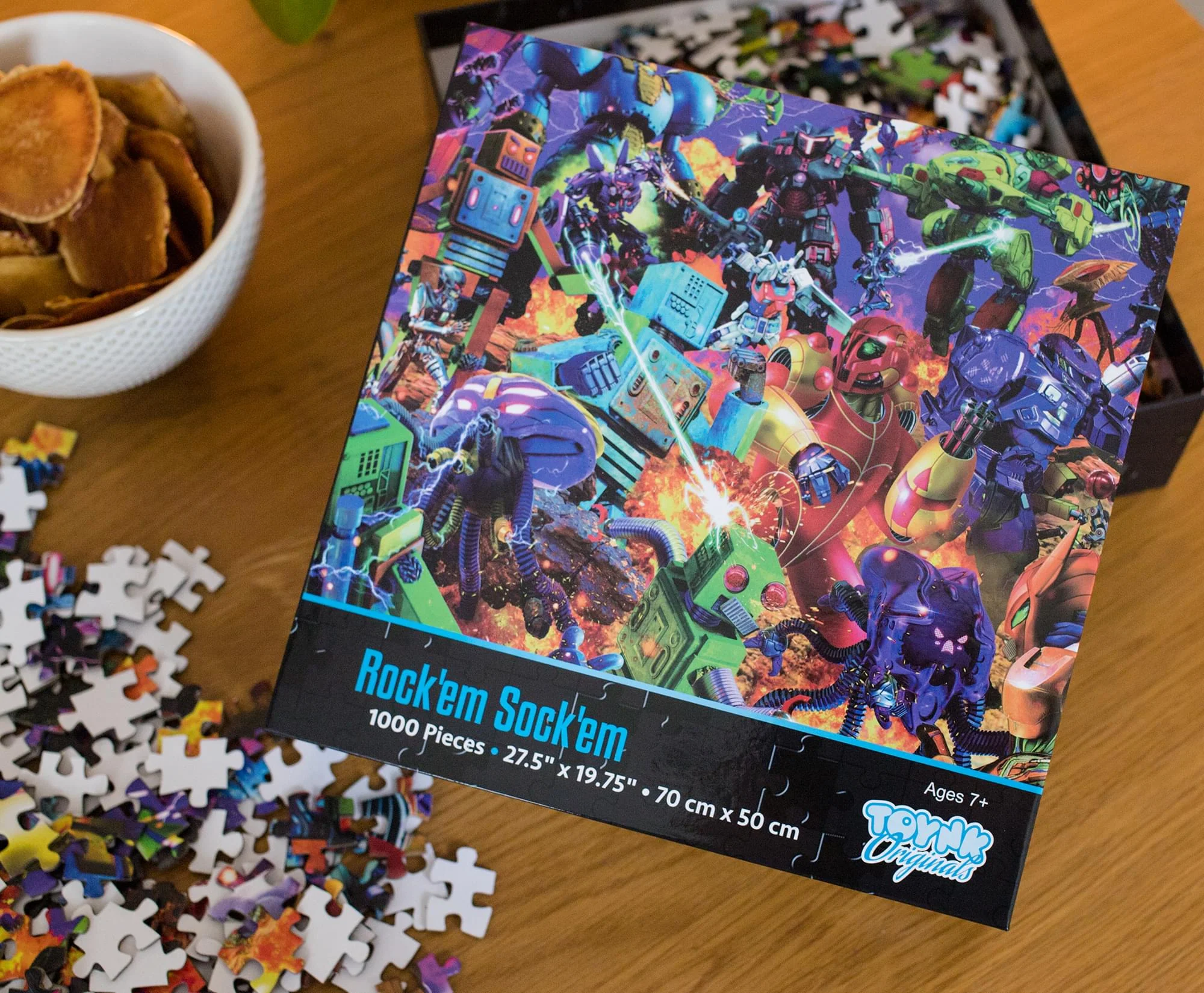 Rockem Sockem Mecha Robot Puzzle For Adults And Kids | 1000 Piece Jigsaw Puzzle - Image 3