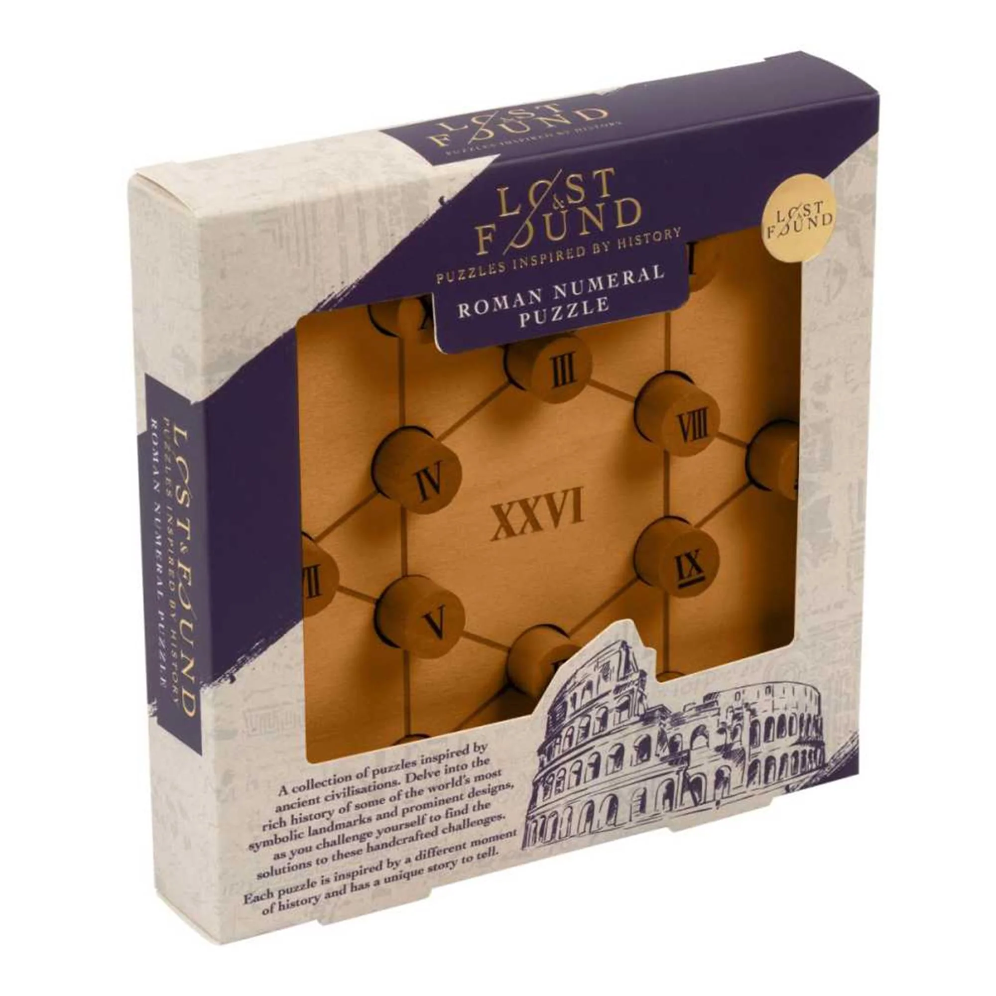 Roman Numeral Wooden 3D Puzzle - Image 2