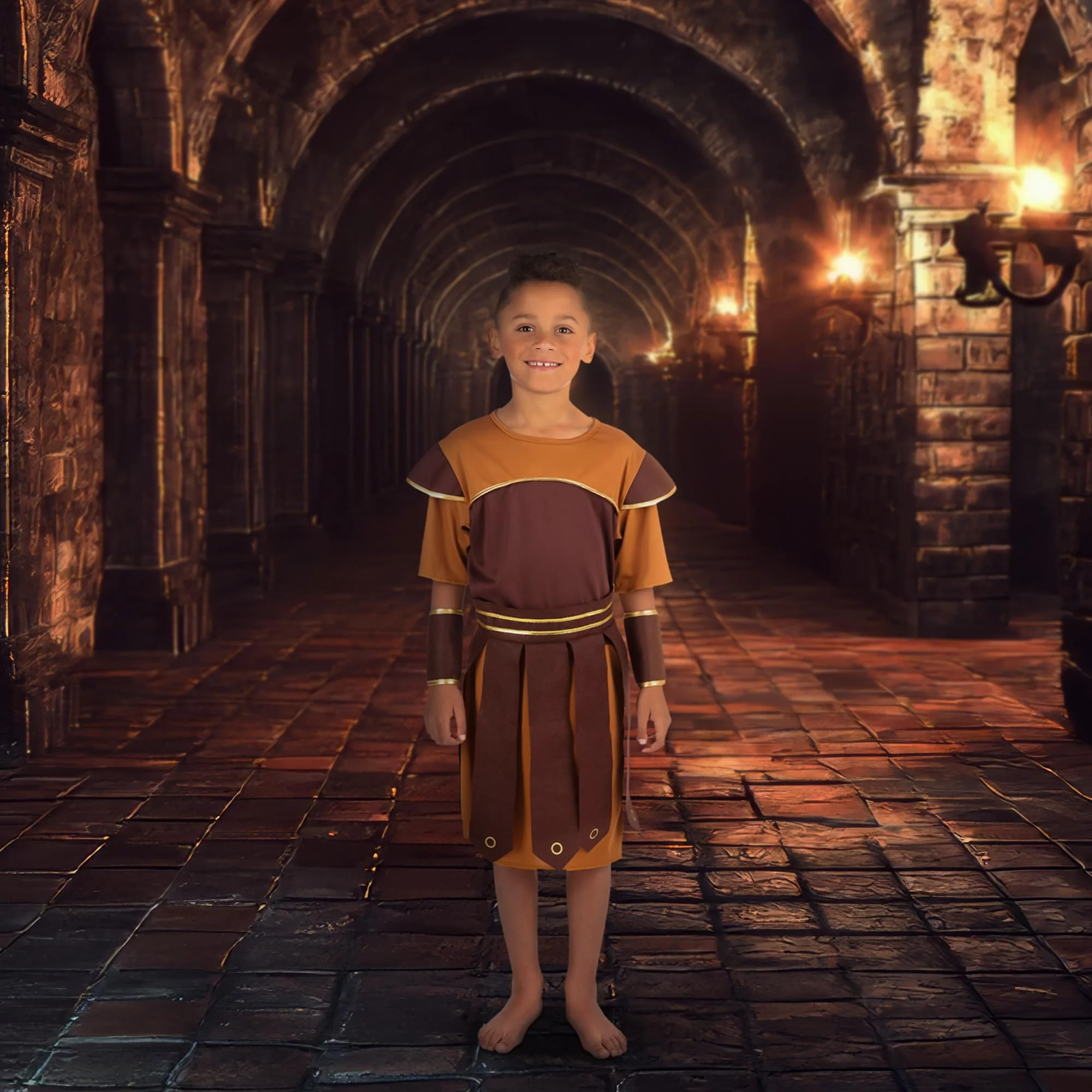 Roman Soldier Tunic Child Costume Set - Image 4