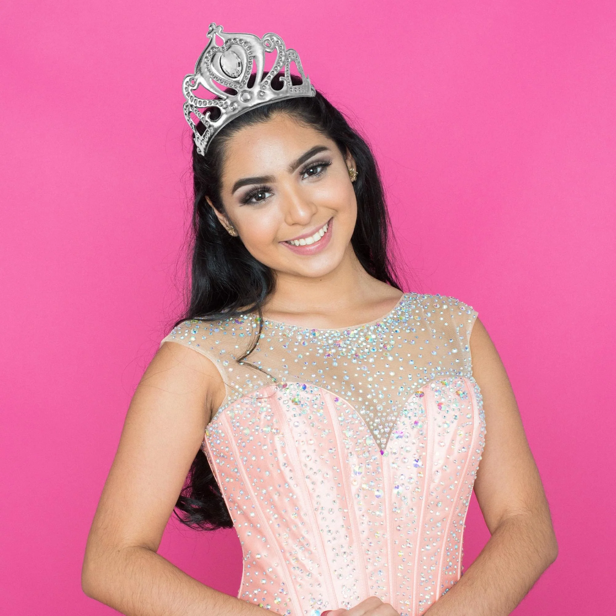Royal Queen Costume Tiara Silver - Image 2