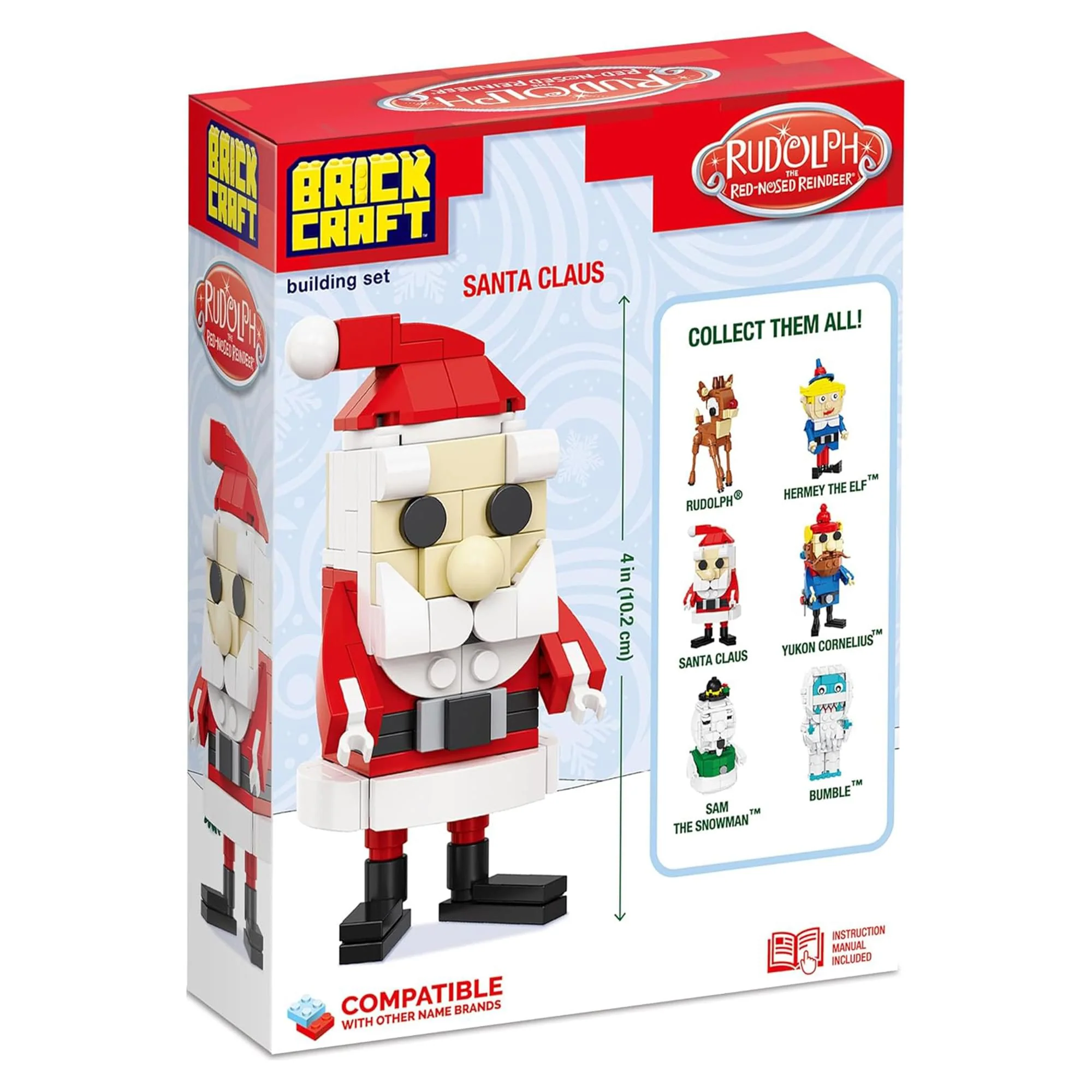 Rudolph The Red-Nosed Reindeer Santa Figure 93-Piece Brickcraft Building Set - Image 7